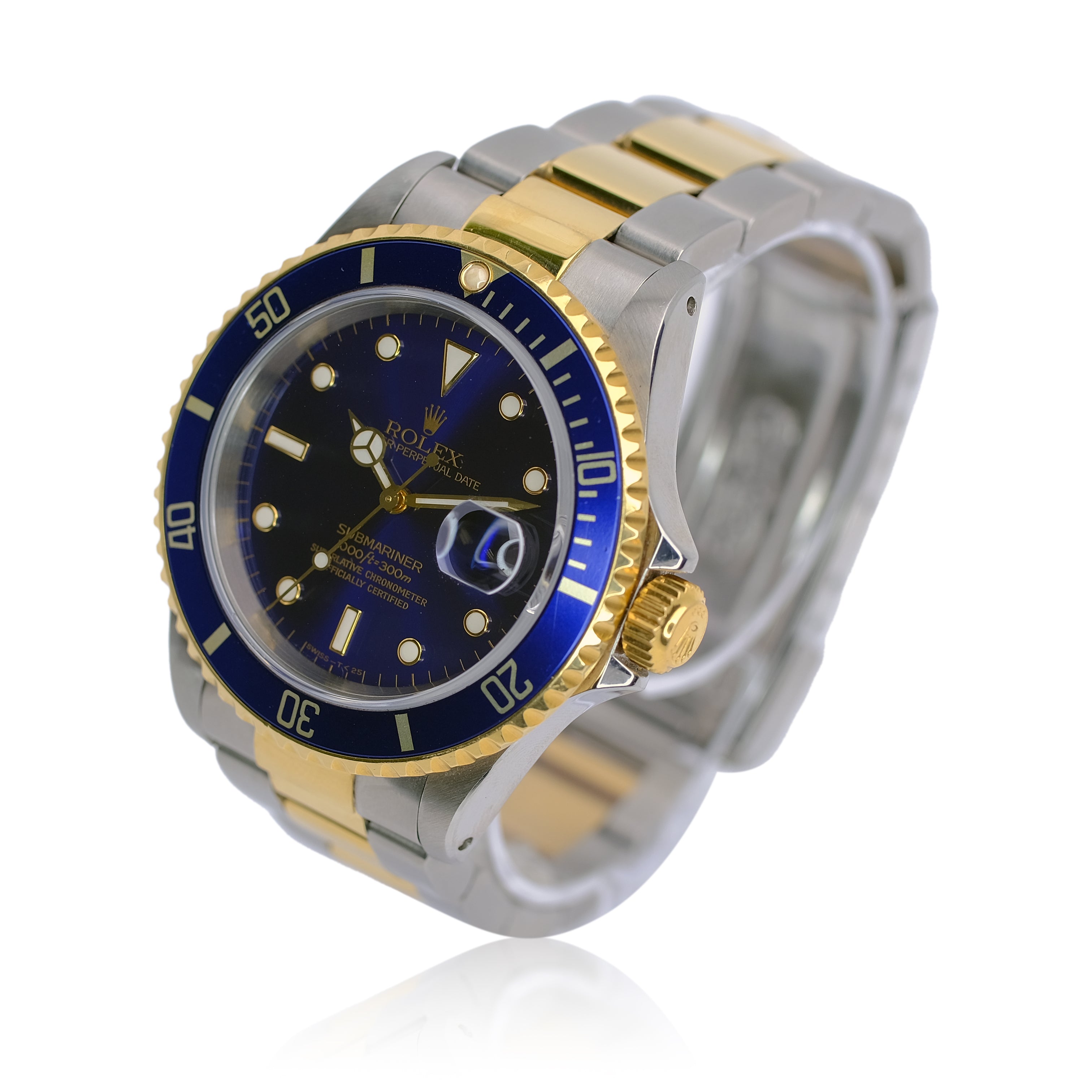 Rolex Submariner Blue Dial Oyster Band YR-1997 16613 - UNPOLISHED - Luxuriant Concierge