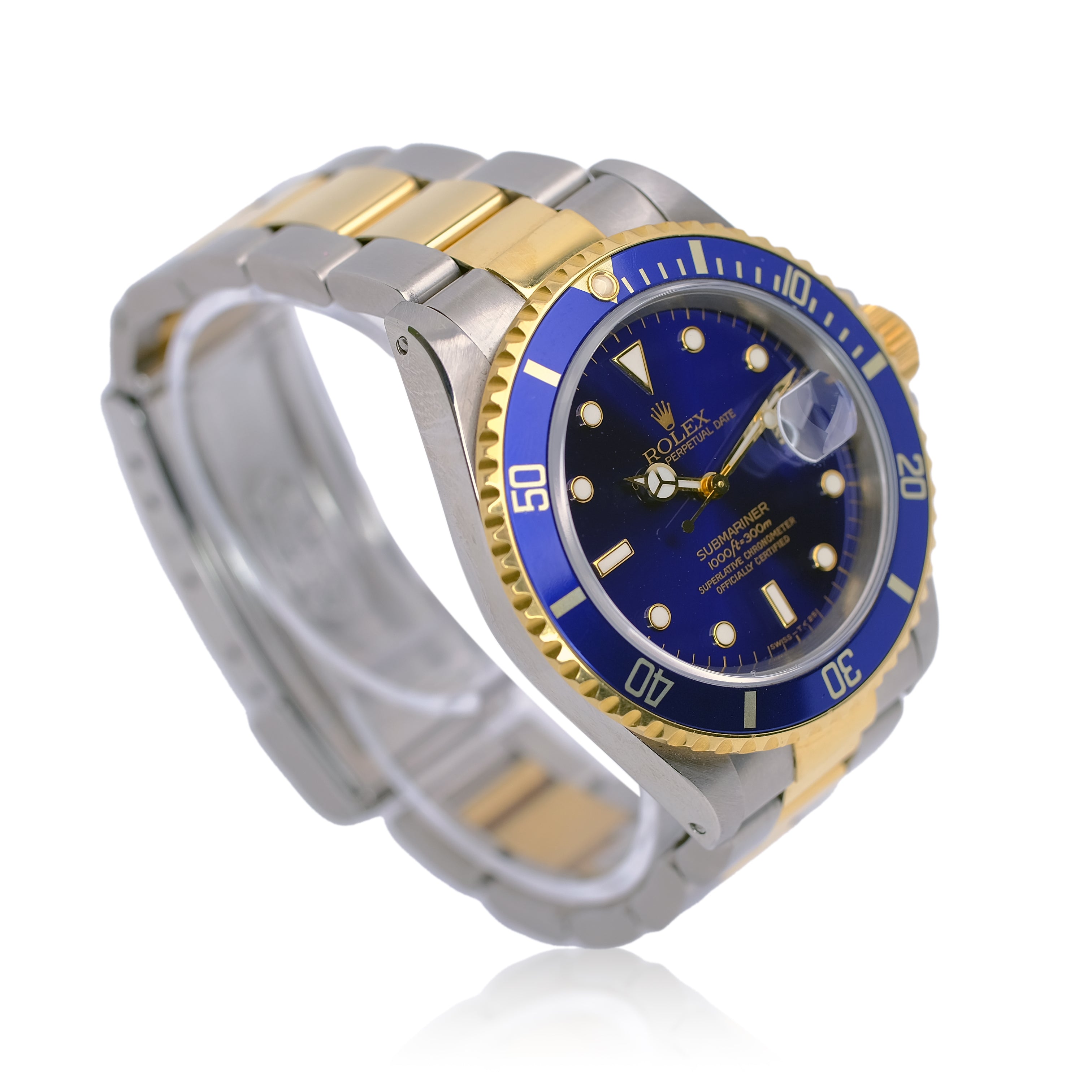 Rolex Submariner Blue Dial Oyster Band YR-1997 16613 - UNPOLISHED - Luxuriant Concierge