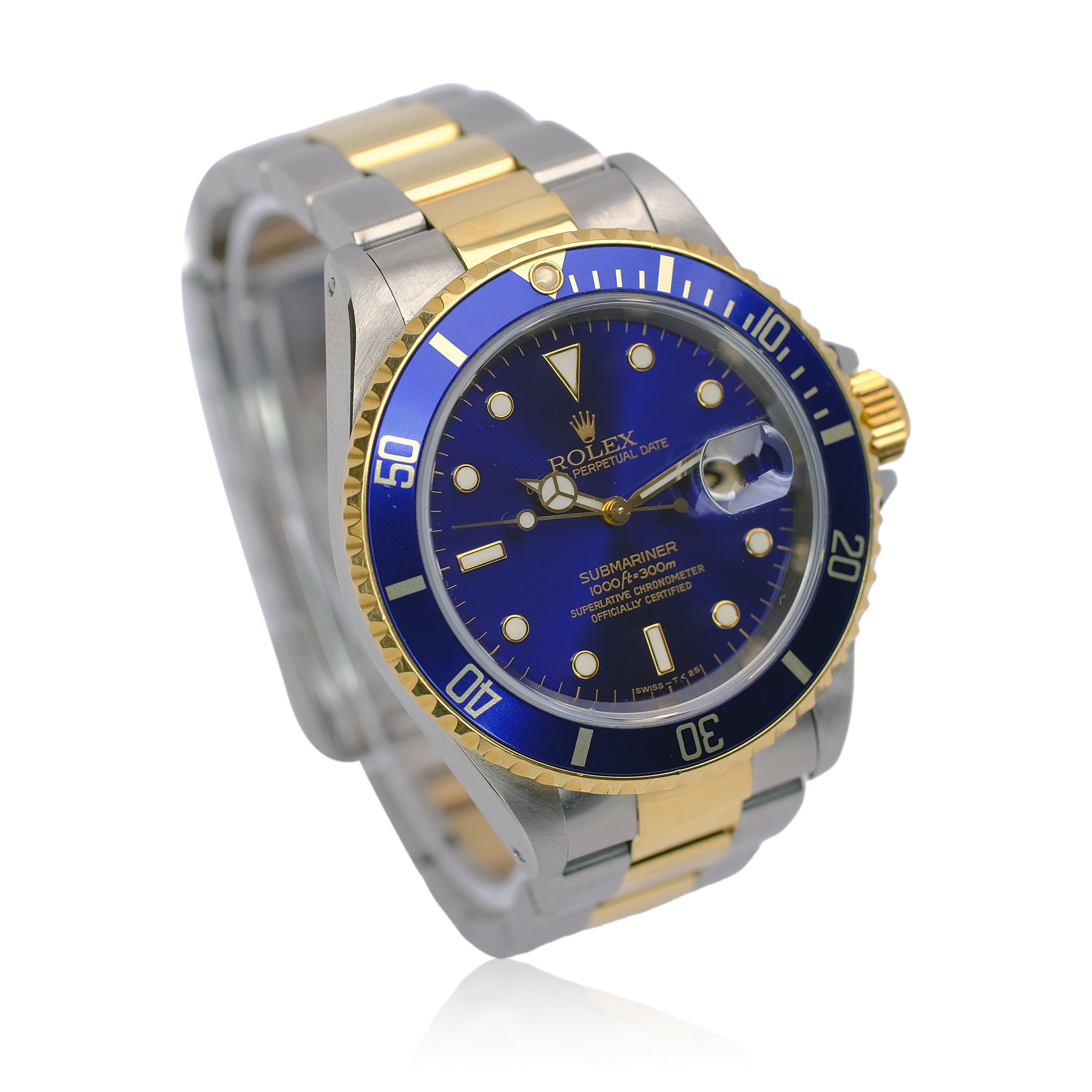 Rolex Submariner Blue Dial Oyster Band YR-1997 16613 - UNPOLISHED - Luxuriant Concierge