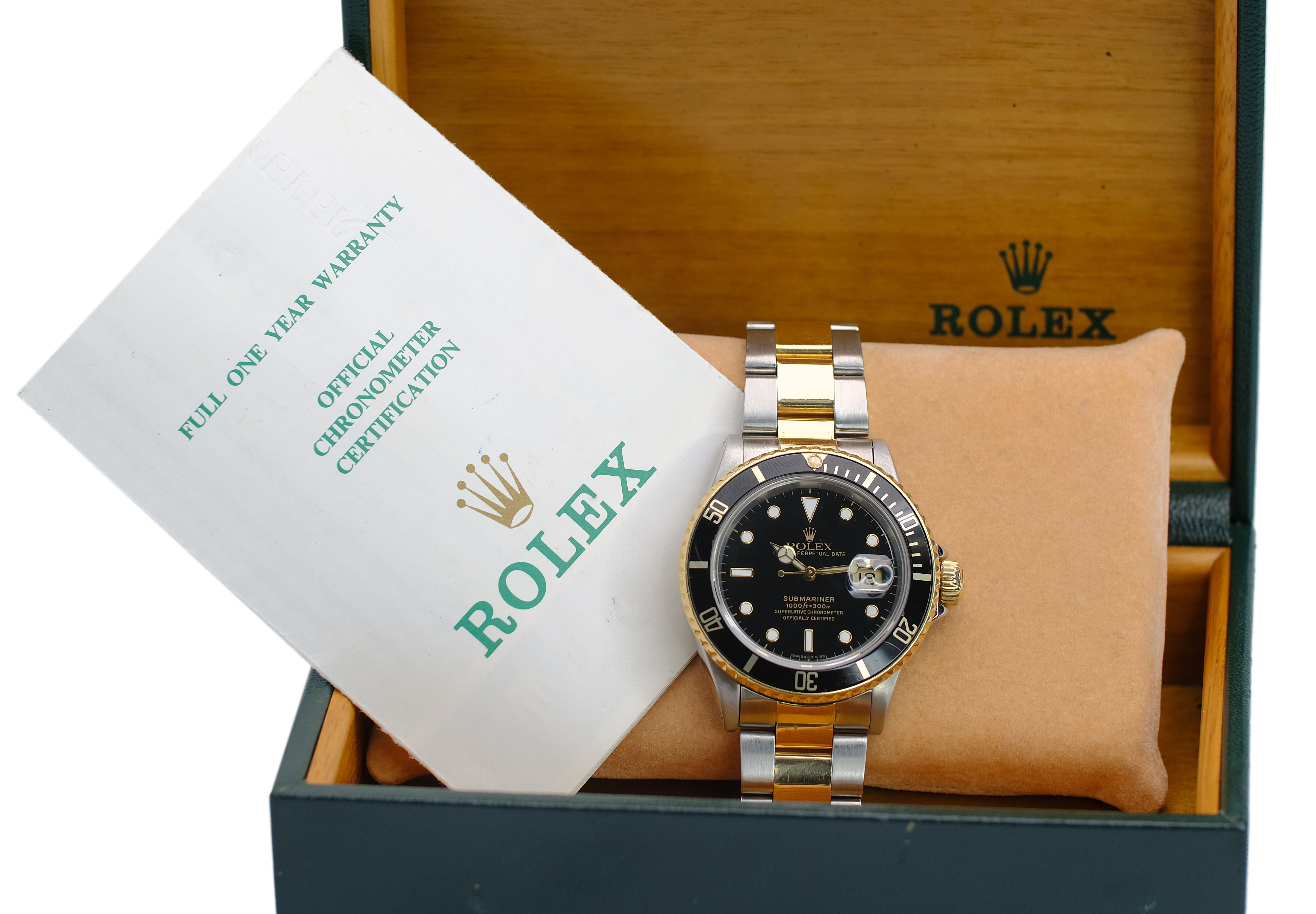 Rolex Submariner Black Dial Oyster Band YR-1987 16803 Box&Paper - Luxuriant Concierge