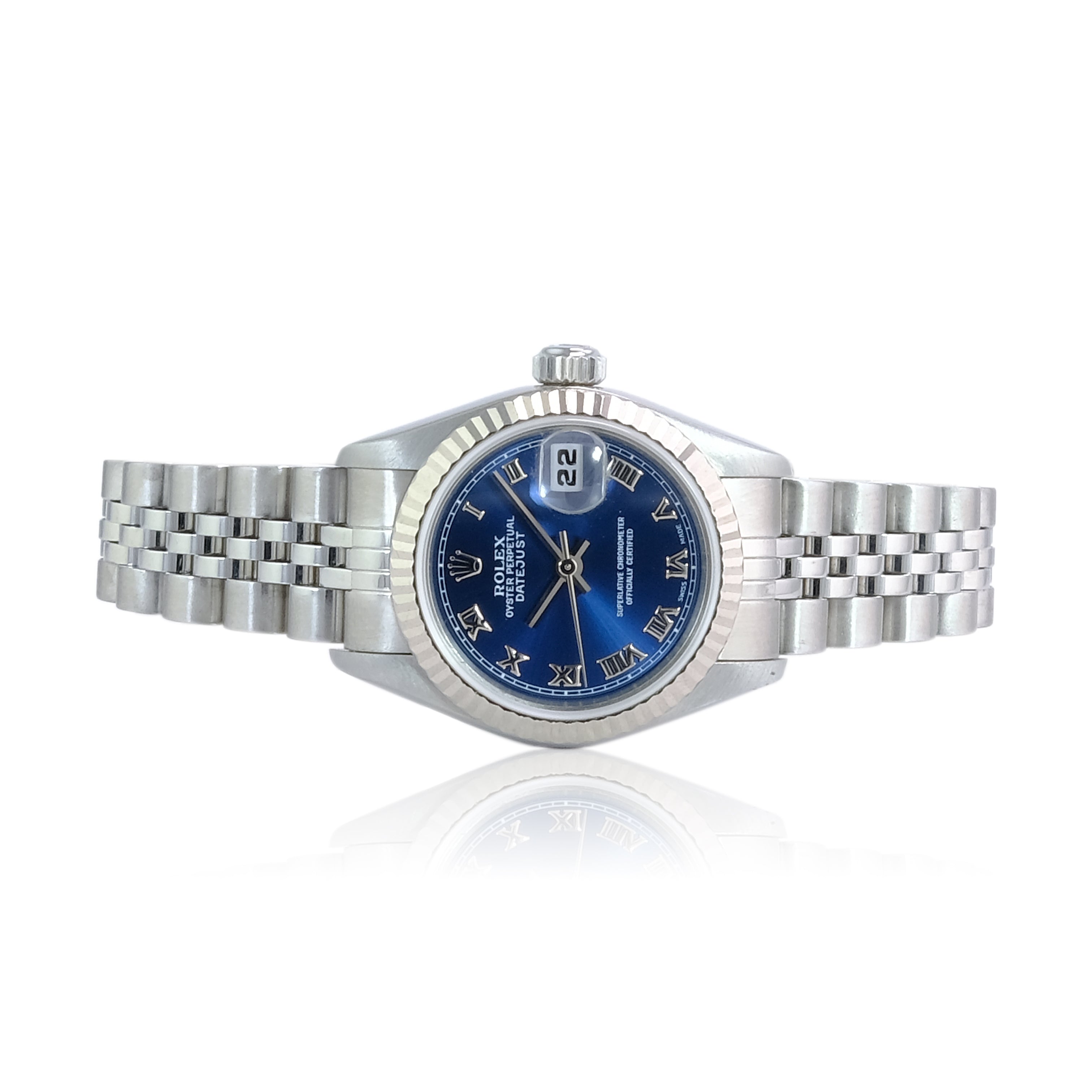 Rolex Datejust Blue Roman Jubilee 69174 - luxuriantconcierge