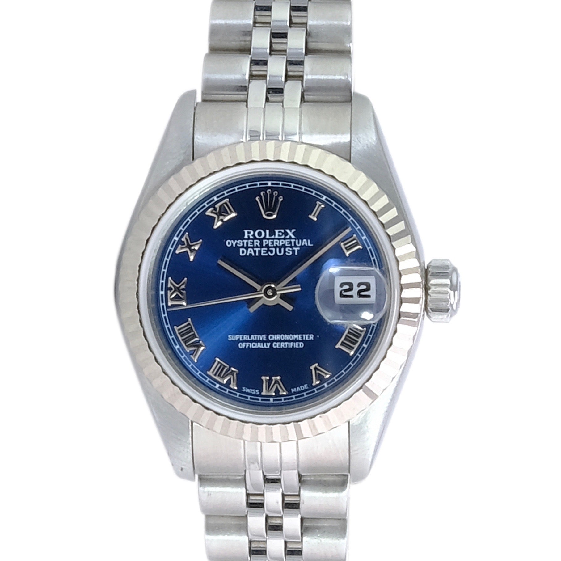 Rolex Datejust Blue Roman Jubilee 69174 - luxuriantconcierge