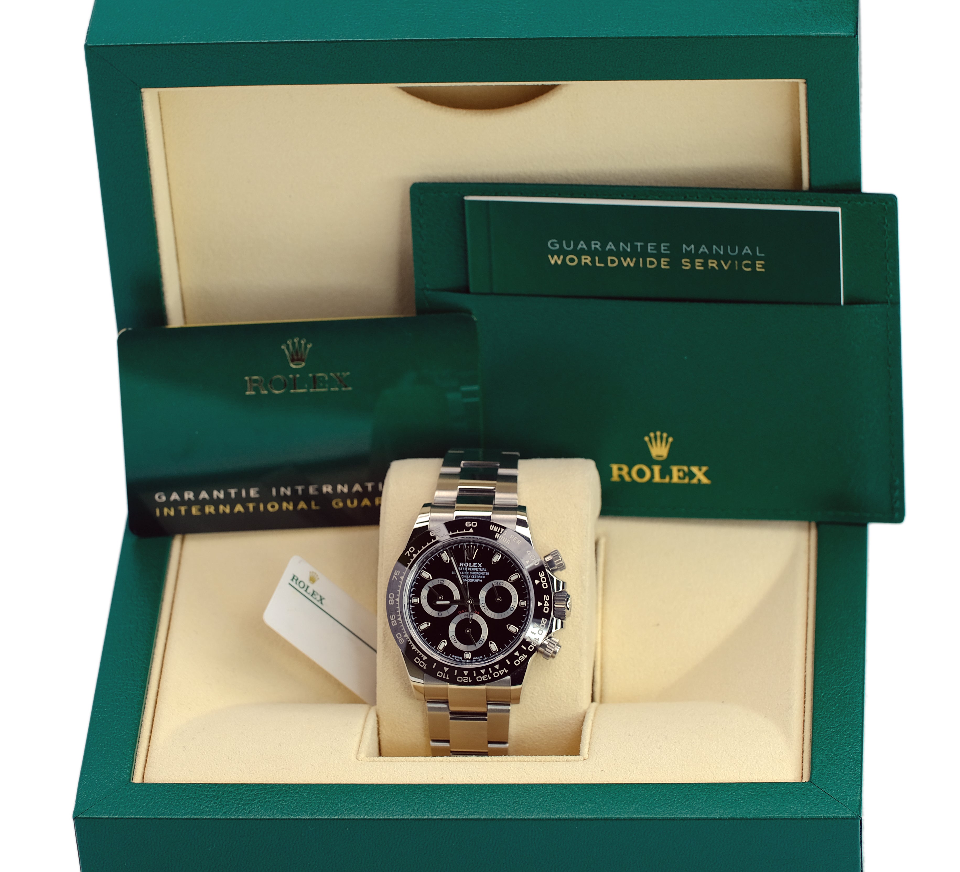 Rolex Daytona Black Index Dial Stainless Steel Oyster Watch YR-2023 116500LN - Luxuriant Concierge