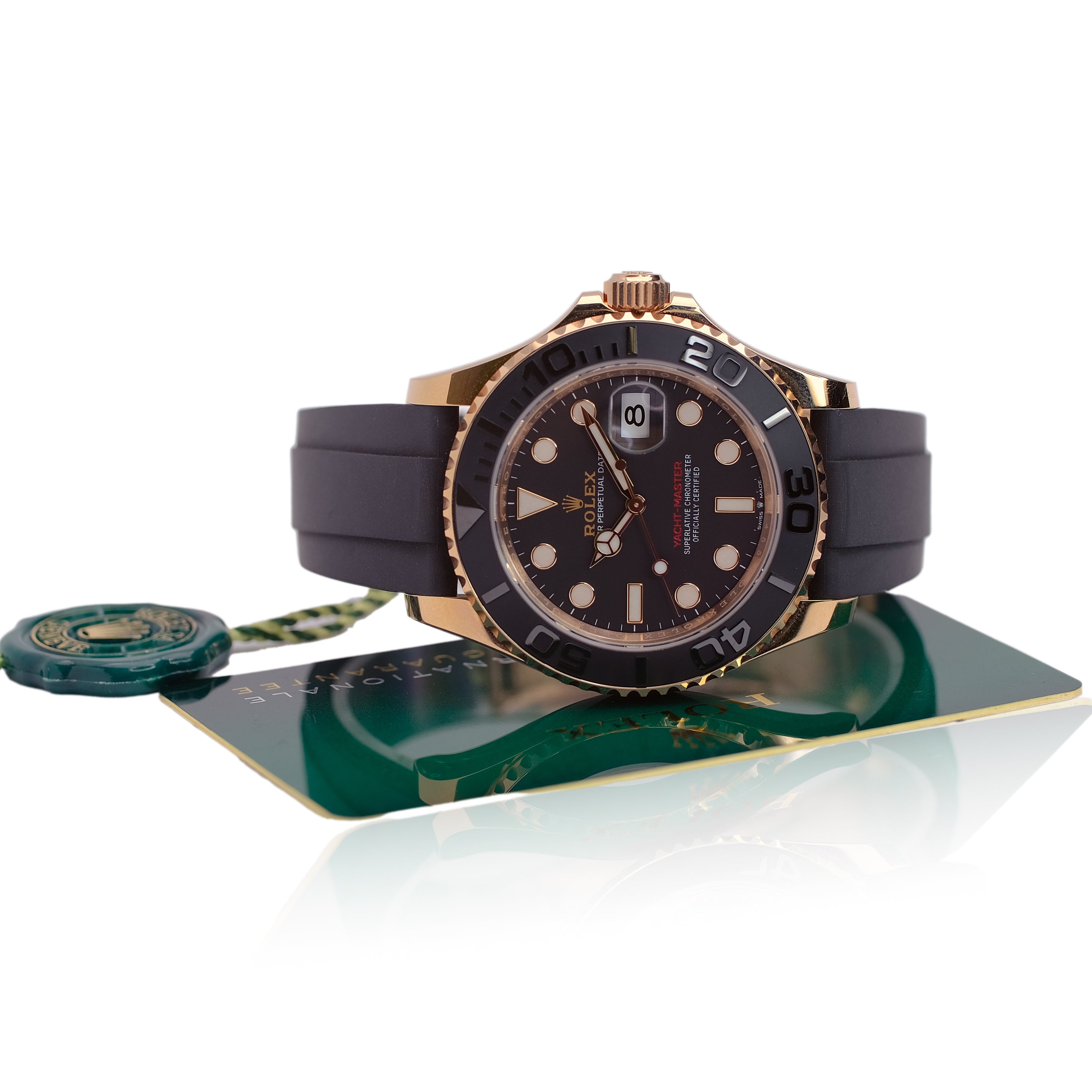 Rolex Yacht-Master Black Dial Oysterflex Band YR-2023 126555 Unworn - Luxuriant Concierge