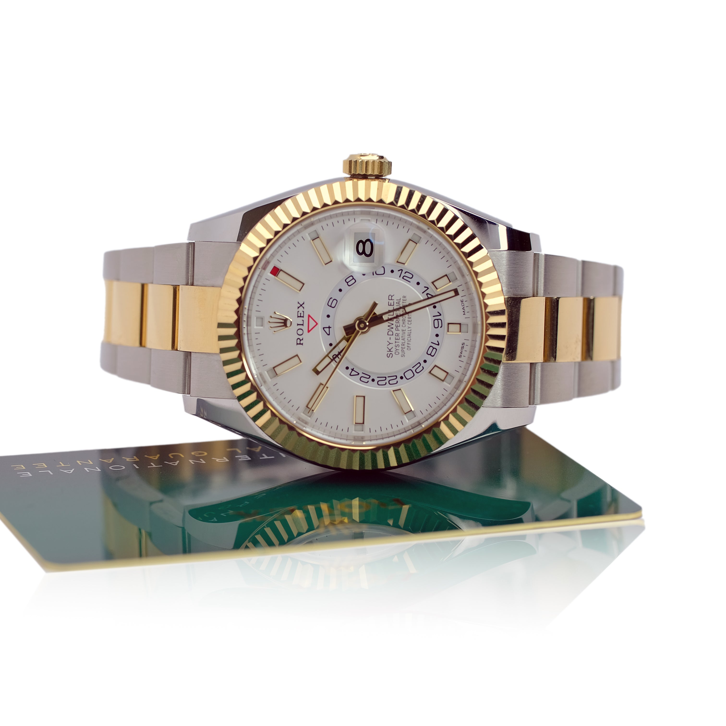 Rolex Sky-Dweller White Dial Oyster Band YR-2022 326933 Box&Cert - Luxuriant Concierge