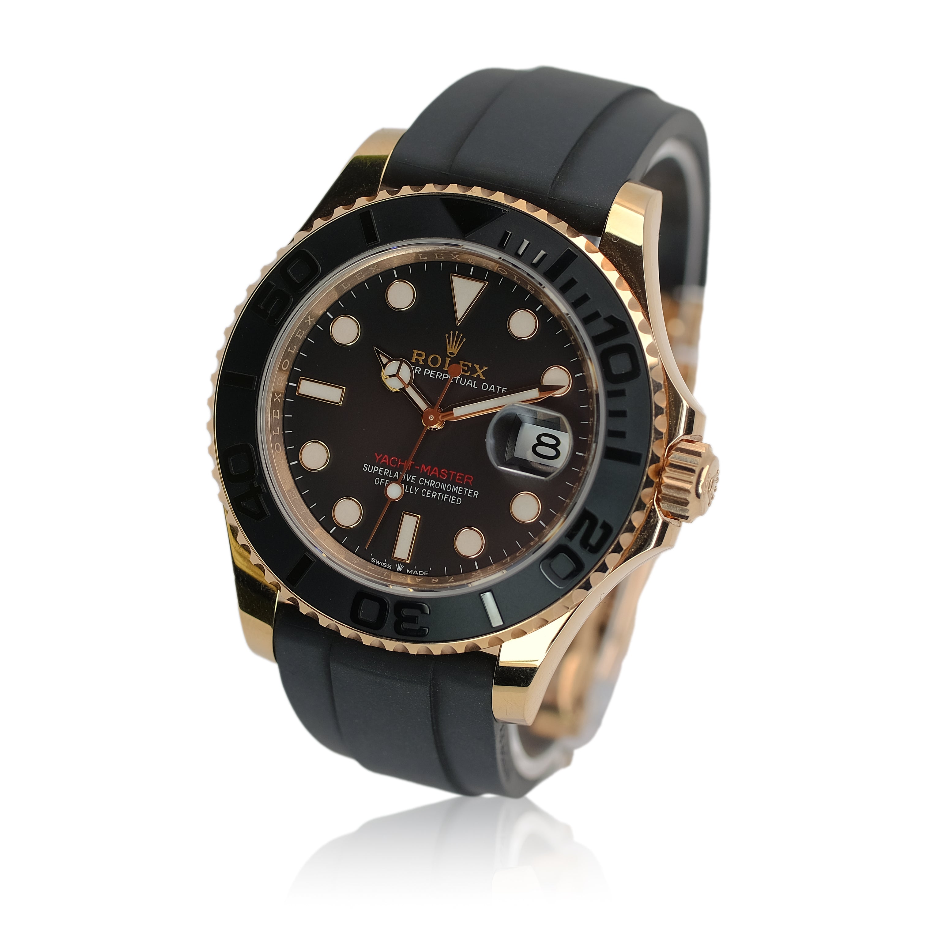 Rolex Yacht-Master Black Dial Oysterflex Band YR-2023 126555 Unworn - Luxuriant Concierge