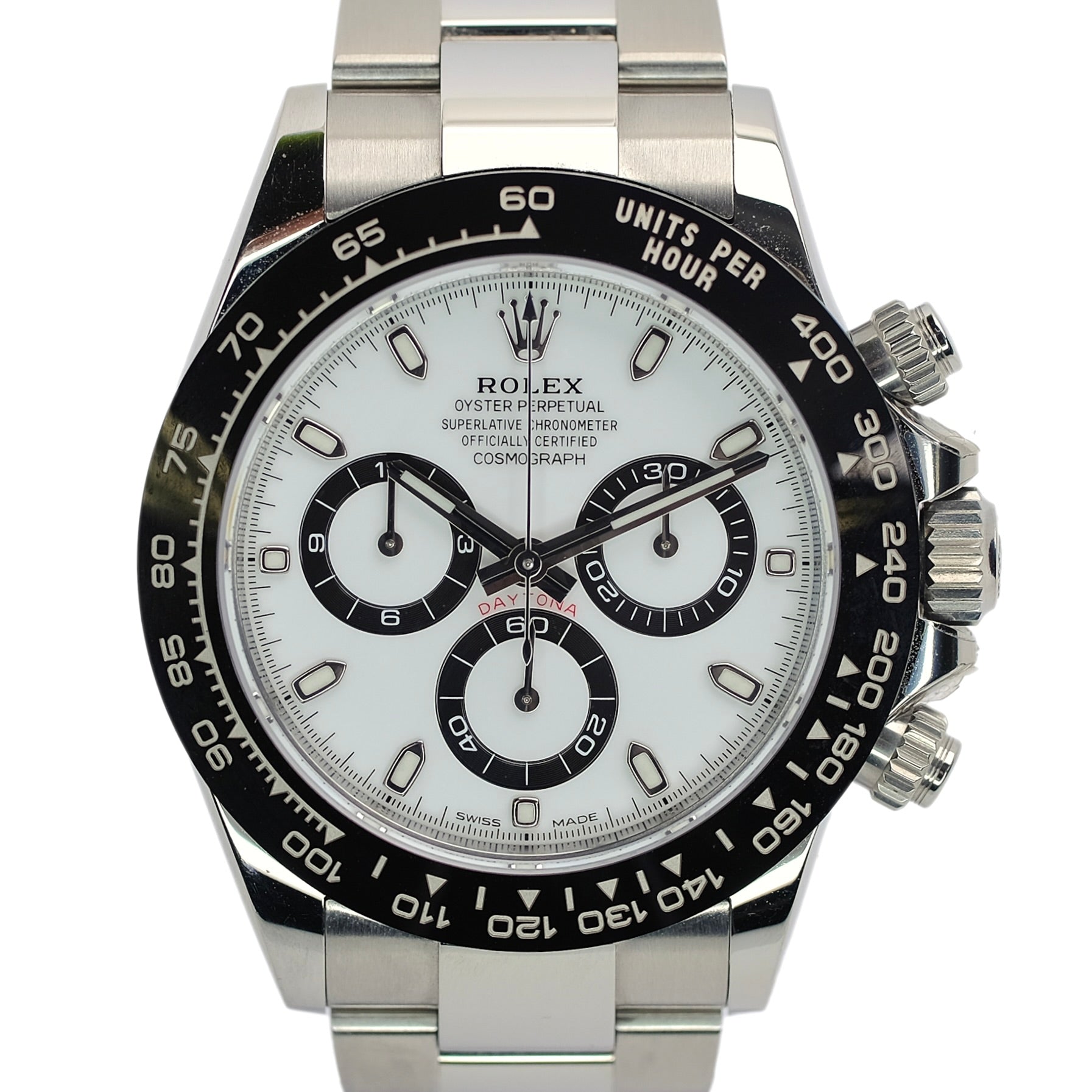 Rolex Daytona White Index Dial Stainless Steel Oyster Watch 116500LN - Luxuriant Concierge