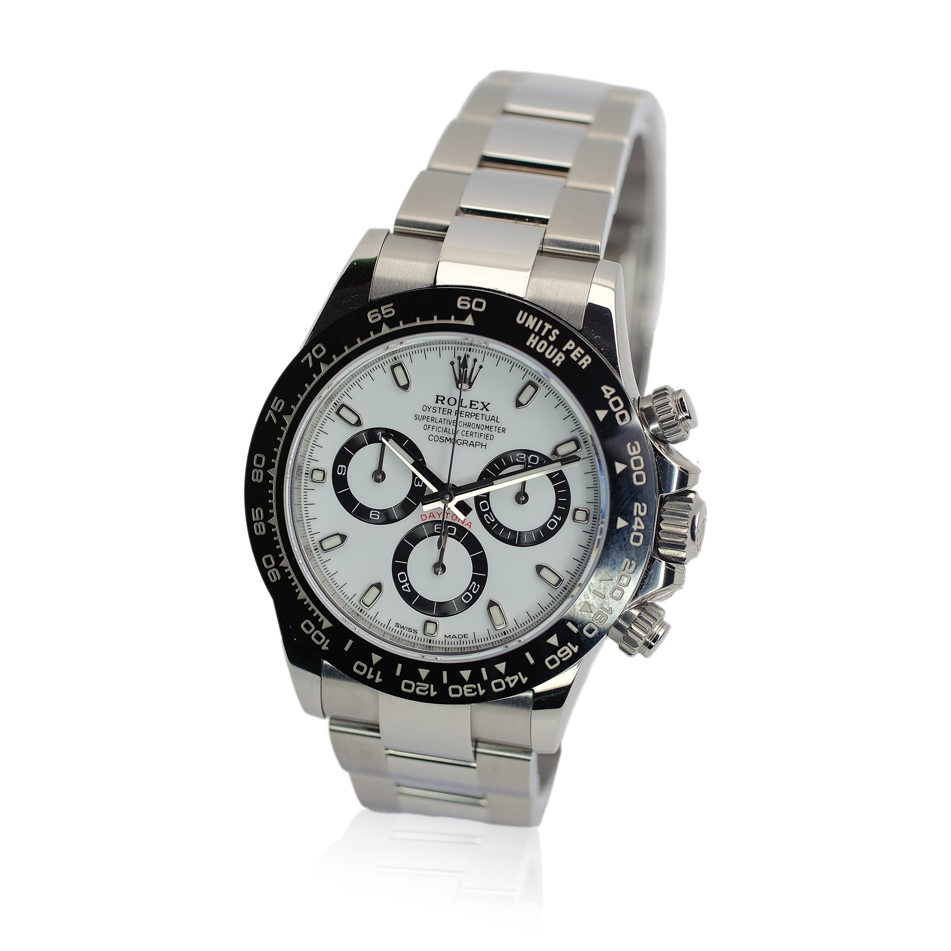 Rolex Daytona White Index Dial Stainless Steel Oyster Watch 116500LN - Luxuriant Concierge