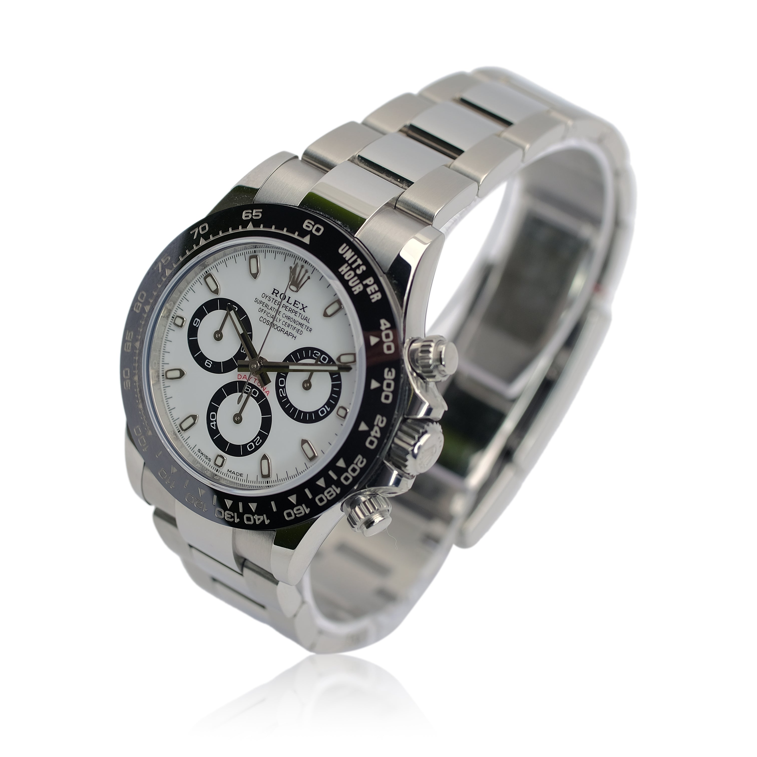 Rolex Daytona White Index Dial Stainless Steel Oyster Watch 116500LN - Luxuriant Concierge