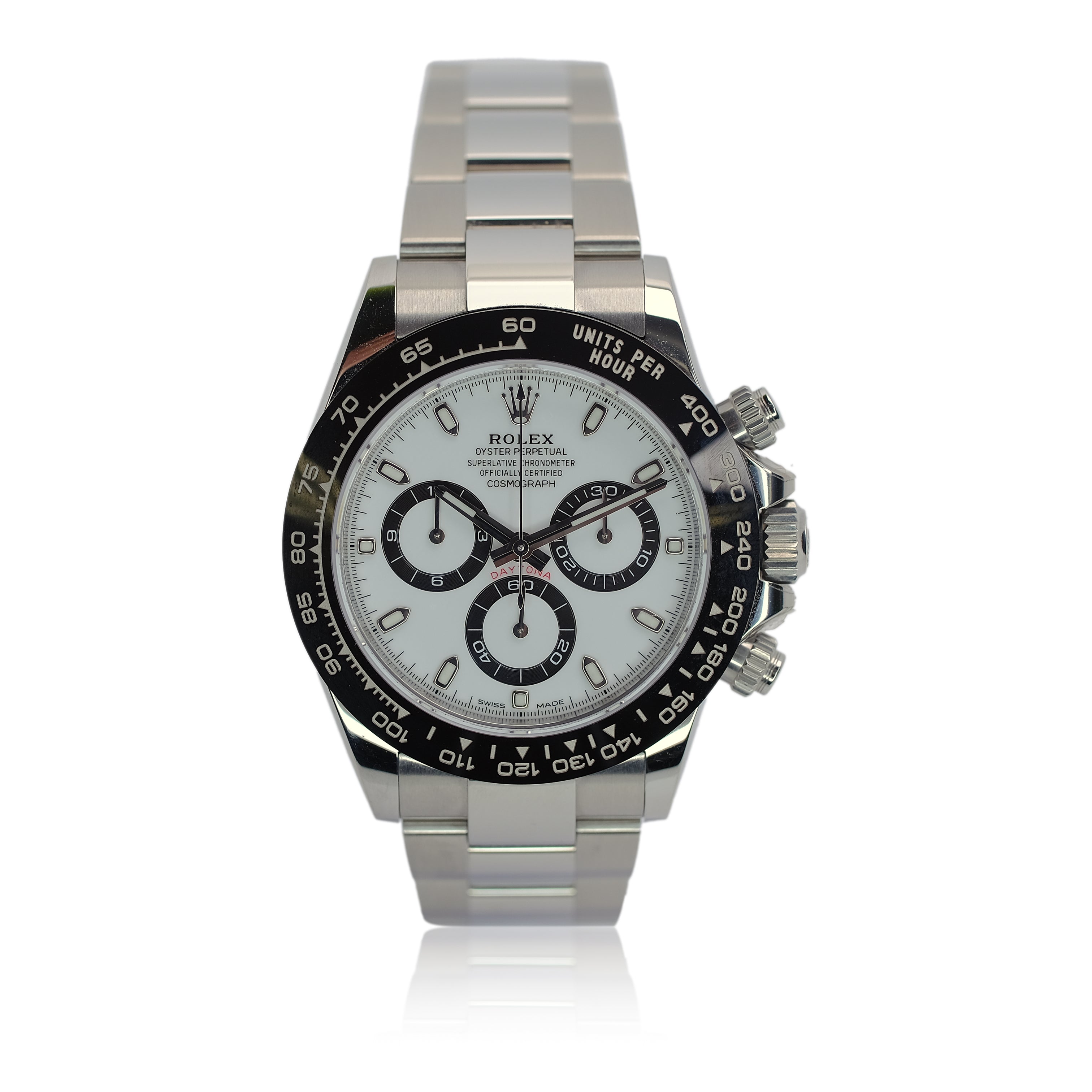 Rolex Daytona White Index Dial Stainless Steel Oyster Watch 116500LN - Luxuriant Concierge