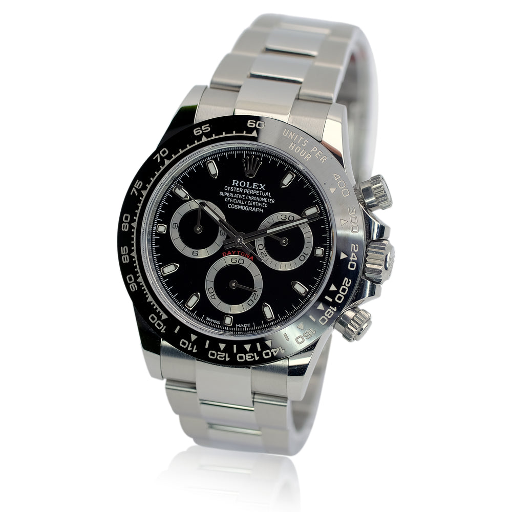 Rolex Daytona Black Index Dial Stainless Steel Oyster Watch YR-2023 116500LN - Luxuriant Concierge