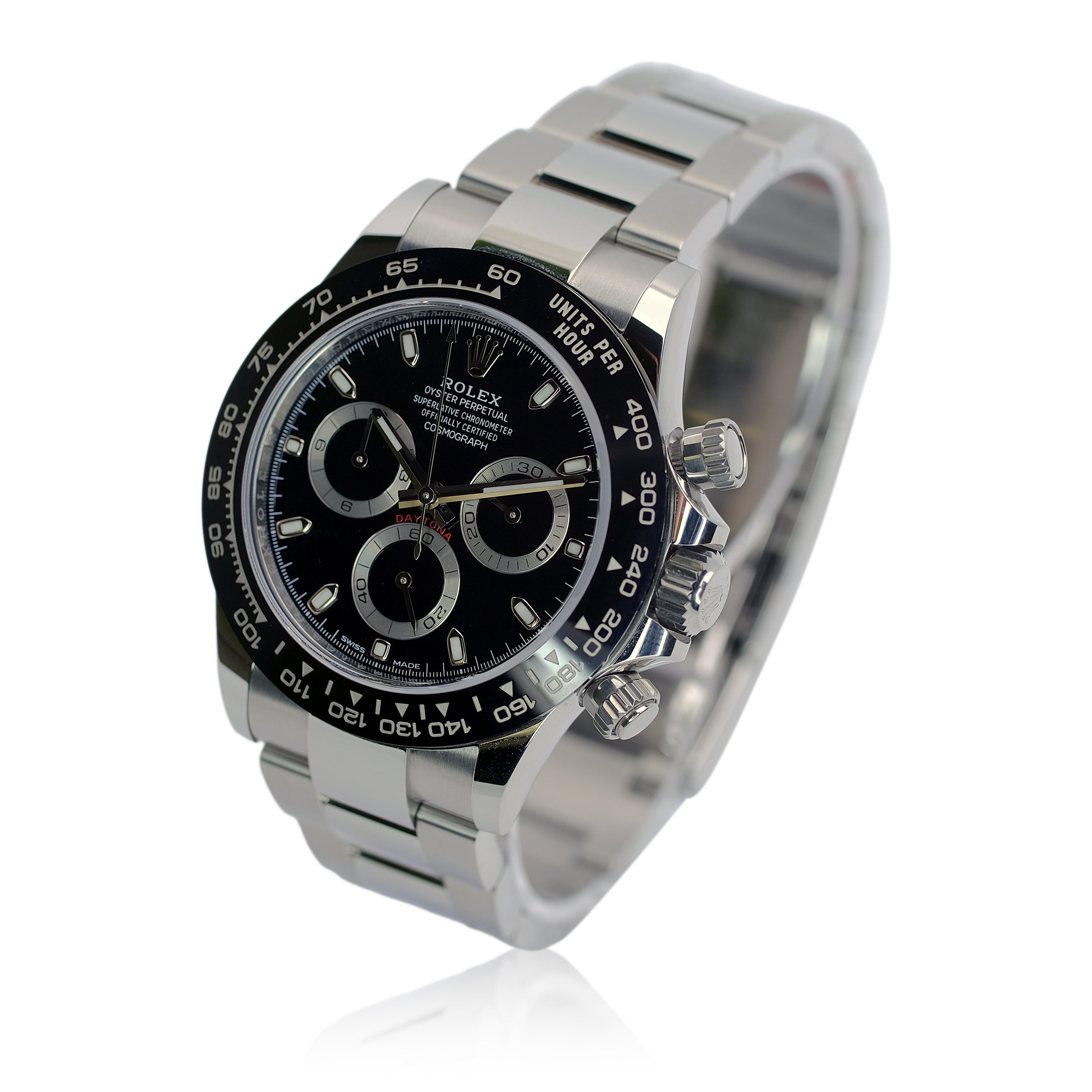 Rolex Daytona Black Index Dial Stainless Steel Oyster Watch YR-2023 116500LN - Luxuriant Concierge