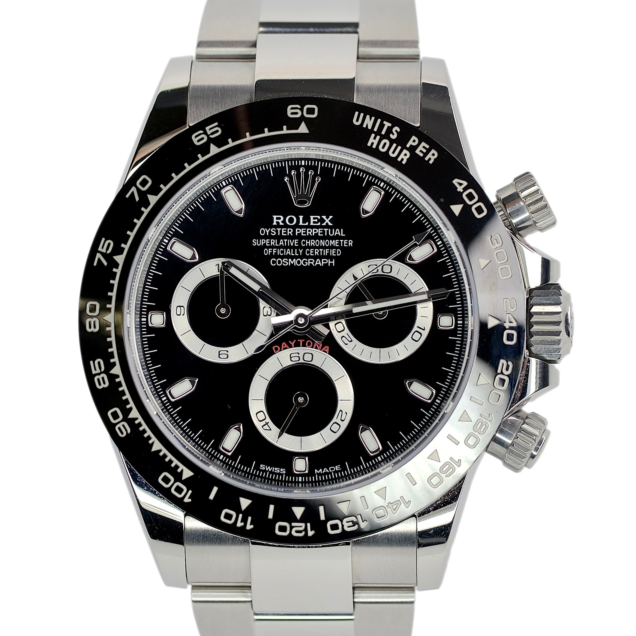 Rolex Daytona Black Index Dial Stainless Steel Oyster Watch YR-2023 116500LN - Luxuriant Concierge