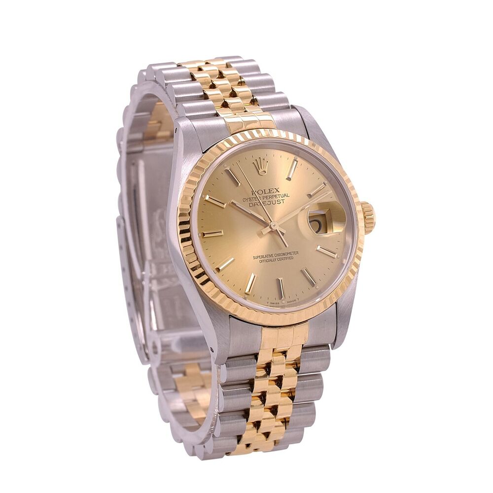 Rolex Datejust Champagne Index Jubilee Band 16233 - luxuriantconcierge