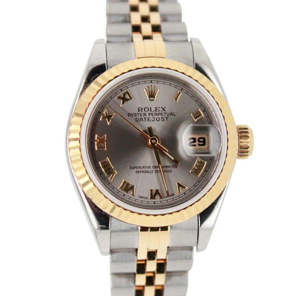 Rolex Datejust Grey Roman Jubilee Band 69173 w/ Box & Paper - luxuriantconcierge