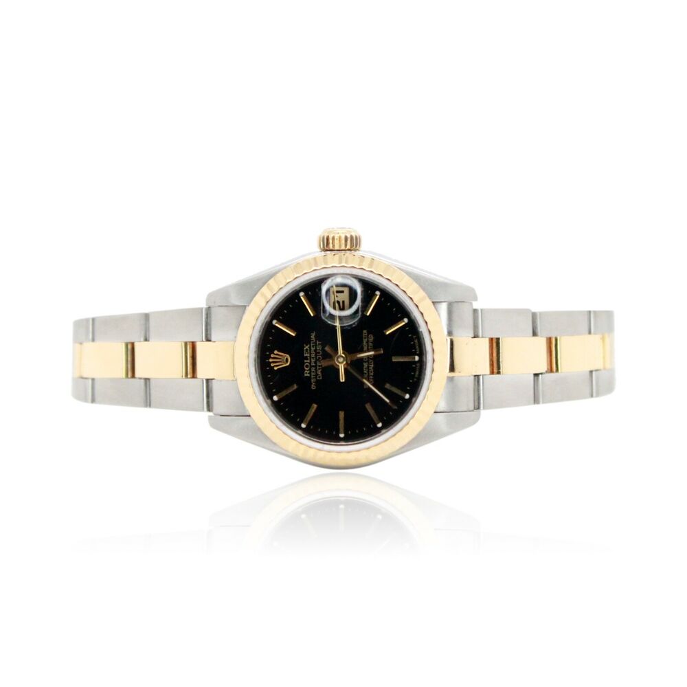 Rolex Datejust Blac Index Oyster Band 69173g - luxuriantconcierge