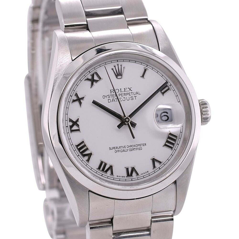 Rolex Datejust White Roman Oyster Band 16200 - luxuriantconcierge