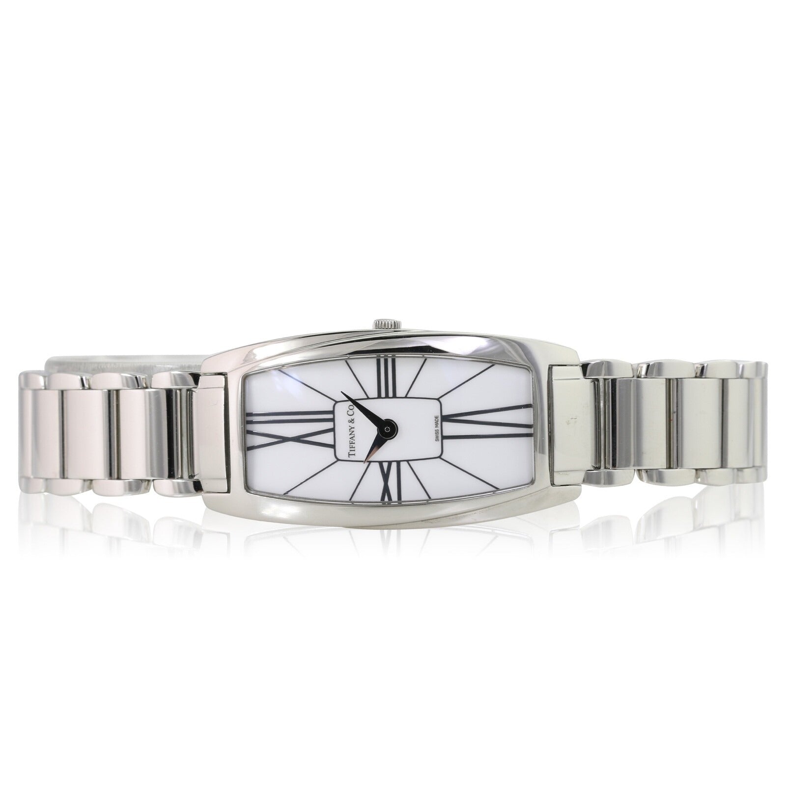Tiffany & Co. Ladies Gemea Watch White Roman numeral Dial Stainless Steel - Luxuriant Concierge