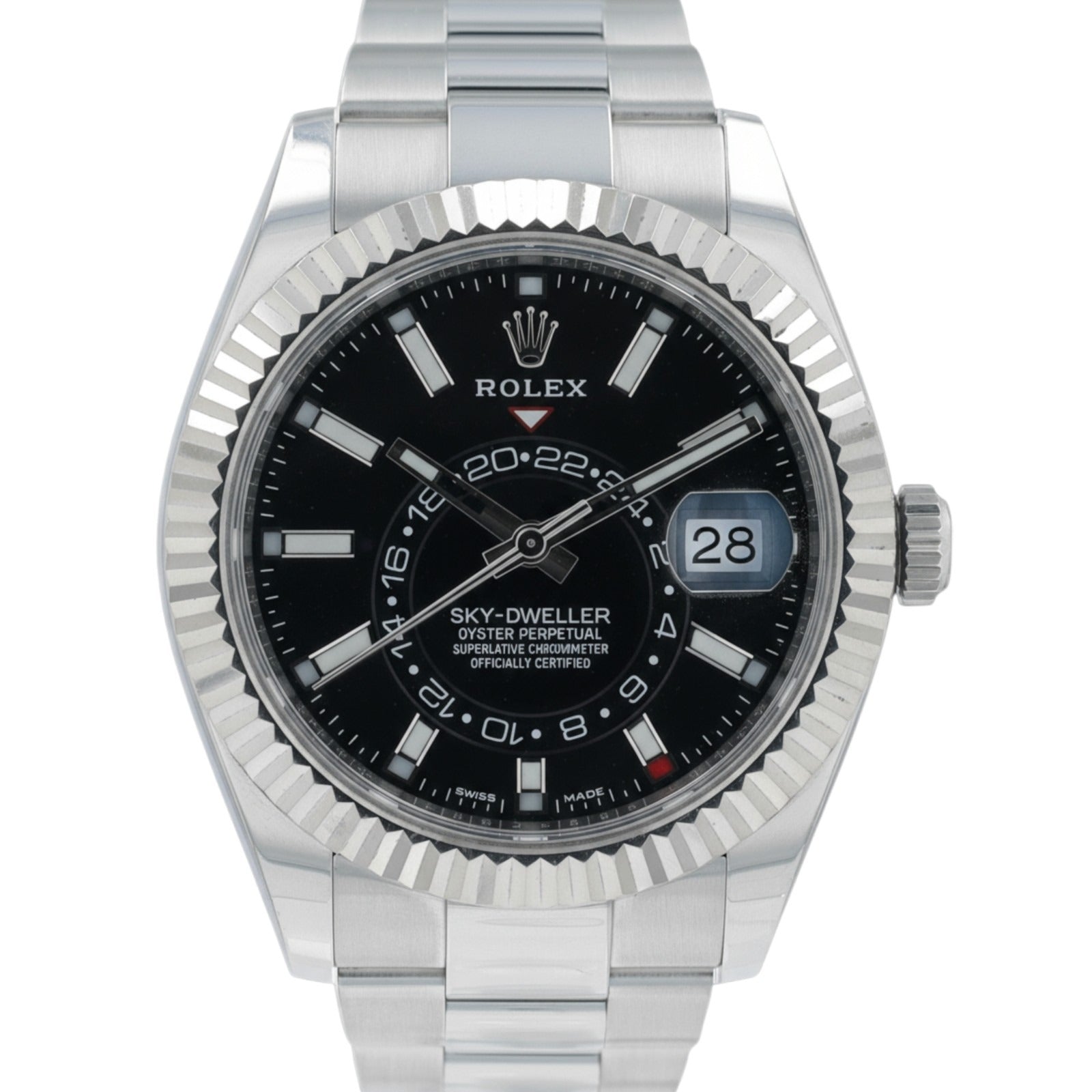 Rolex Mens Watch Sky-Dweller 326934 42mm Black Dial Oyster Watch - Luxuriant Concierge