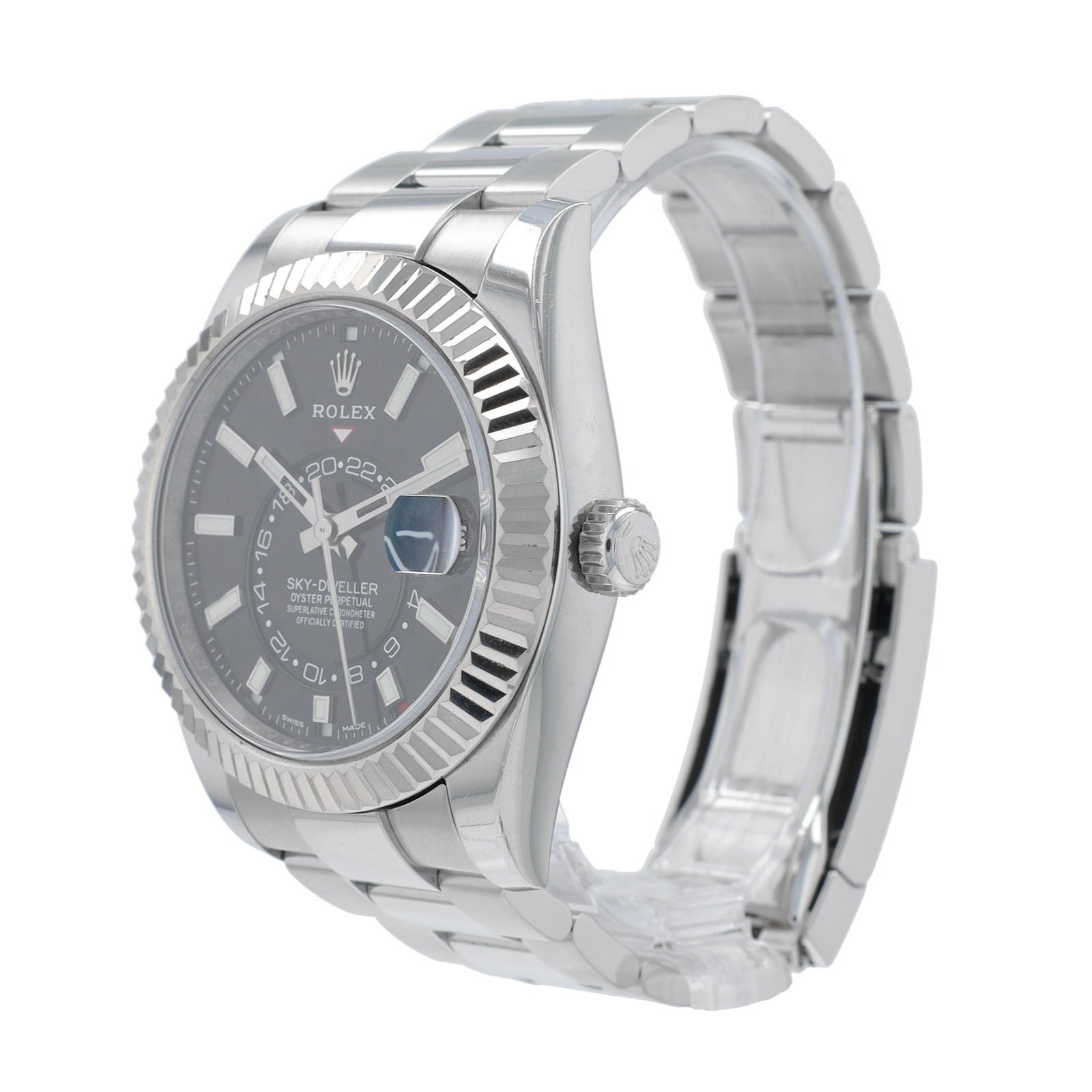 Rolex Mens Watch Sky-Dweller 326934 42mm Black Dial Oyster Watch - Luxuriant Concierge