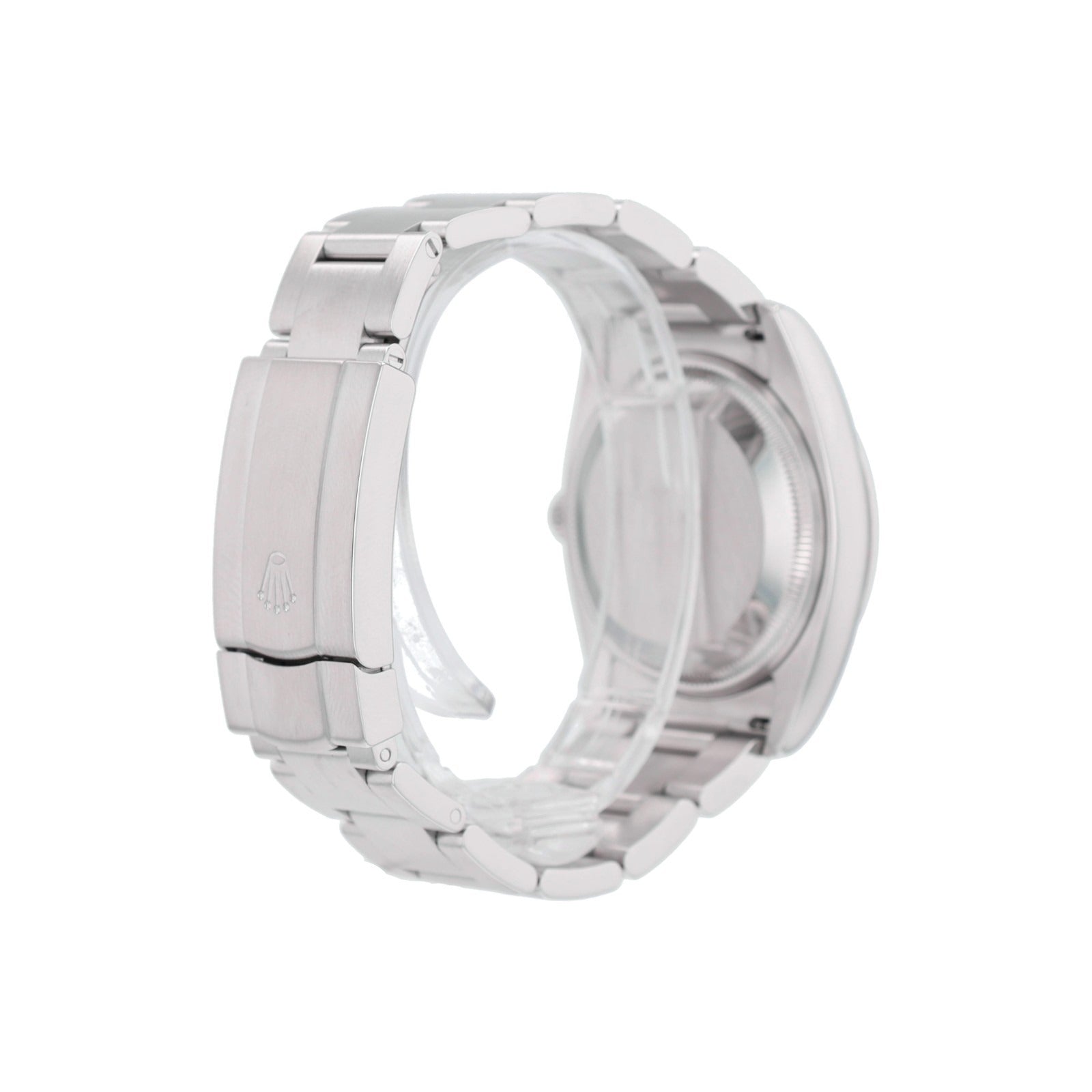 ROLEX Air-King 114200 Silver Index Arabic Dial Smooth Bezel Oyster Band Watch - Luxuriant Concierge