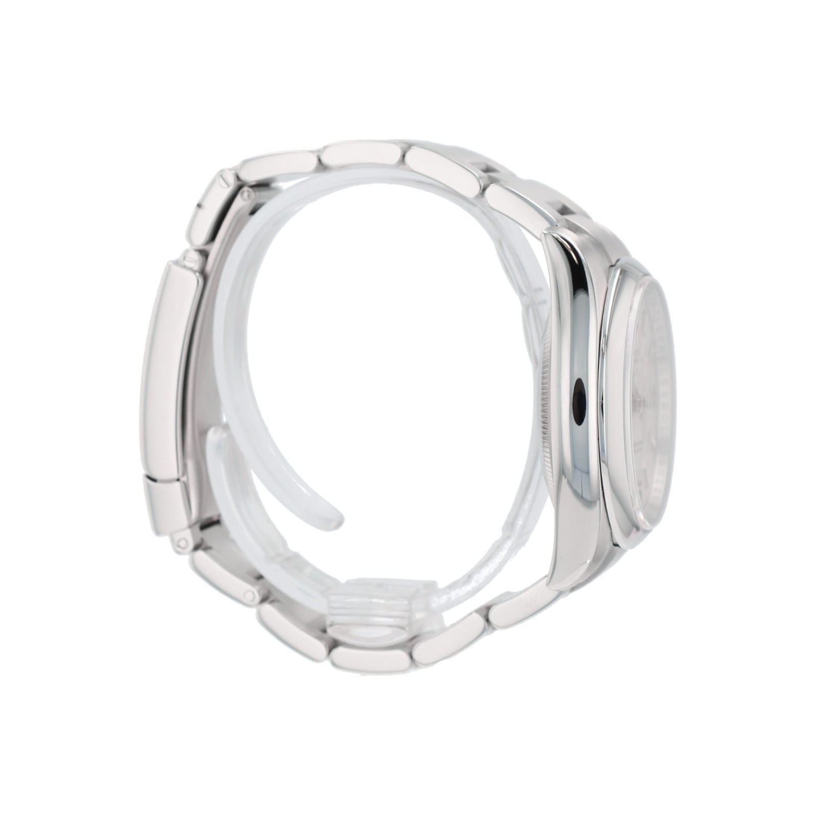 ROLEX Air-King 114200 Silver Index Arabic Dial Smooth Bezel Oyster Band Watch - Luxuriant Concierge