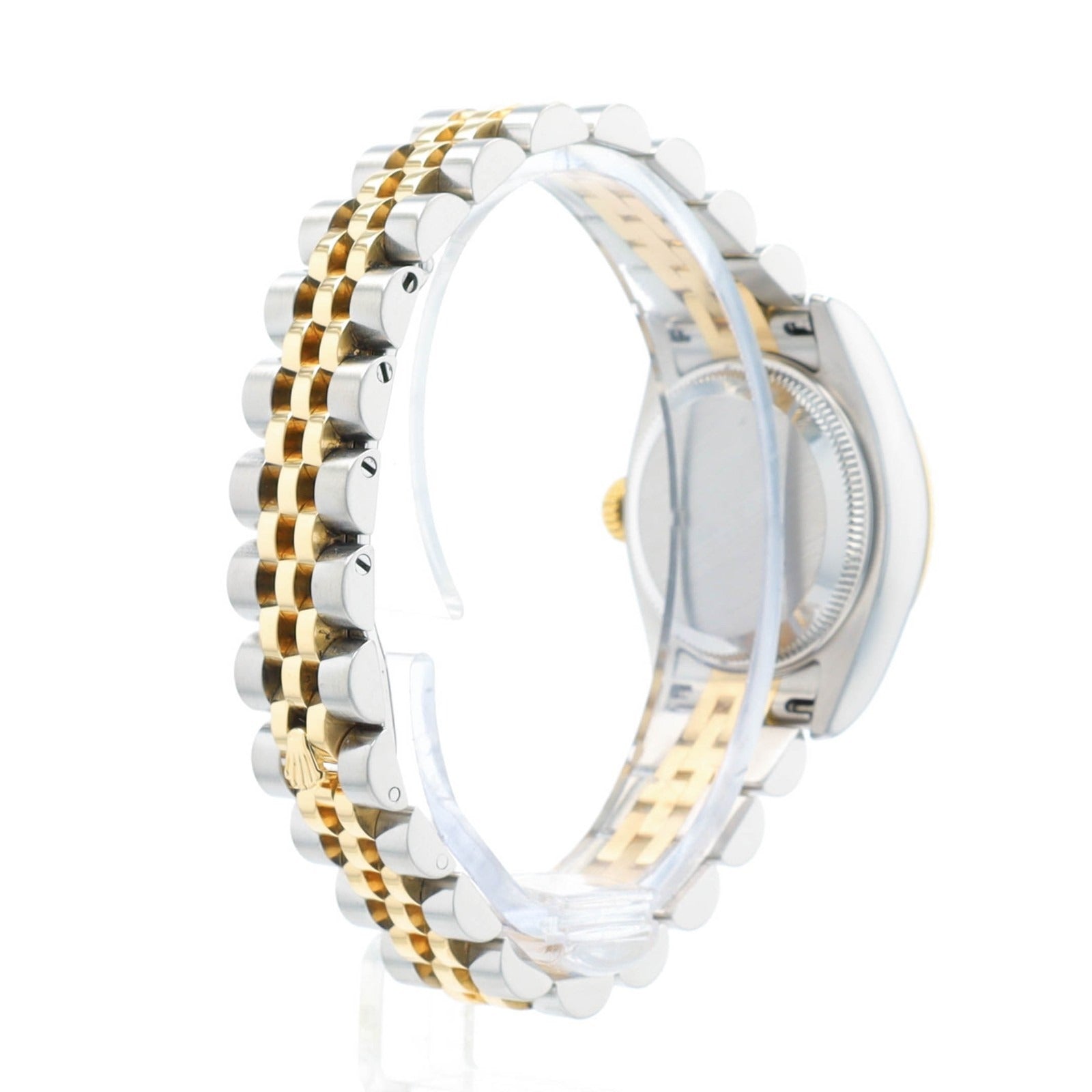 Rolex Ladies Datejust 179173 Two-Tone 18KY & Steel Black Diamond Jubilee Watch - Luxuriant Concierge