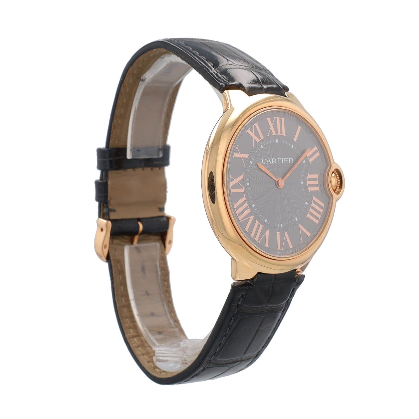 Cartier Ballon Blue W6920089 18K Solid Rose Gold Roman Dial Unisex 40mm Watch - Luxuriant Concierge