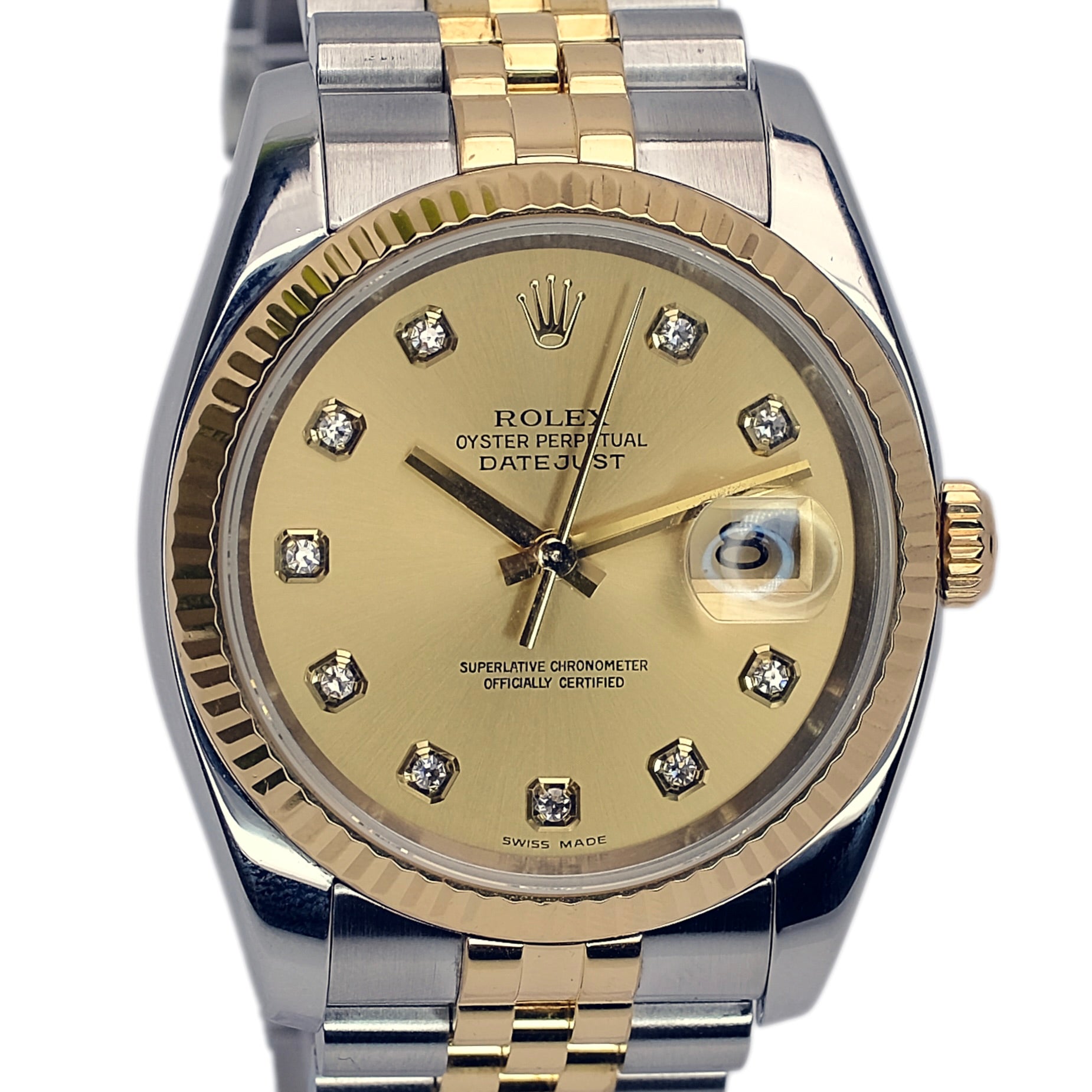 Rolex Datejust Champagne Dial 18K Gold & Steel Jubilee 116233 Box&Paper - Luxuriant Concierge