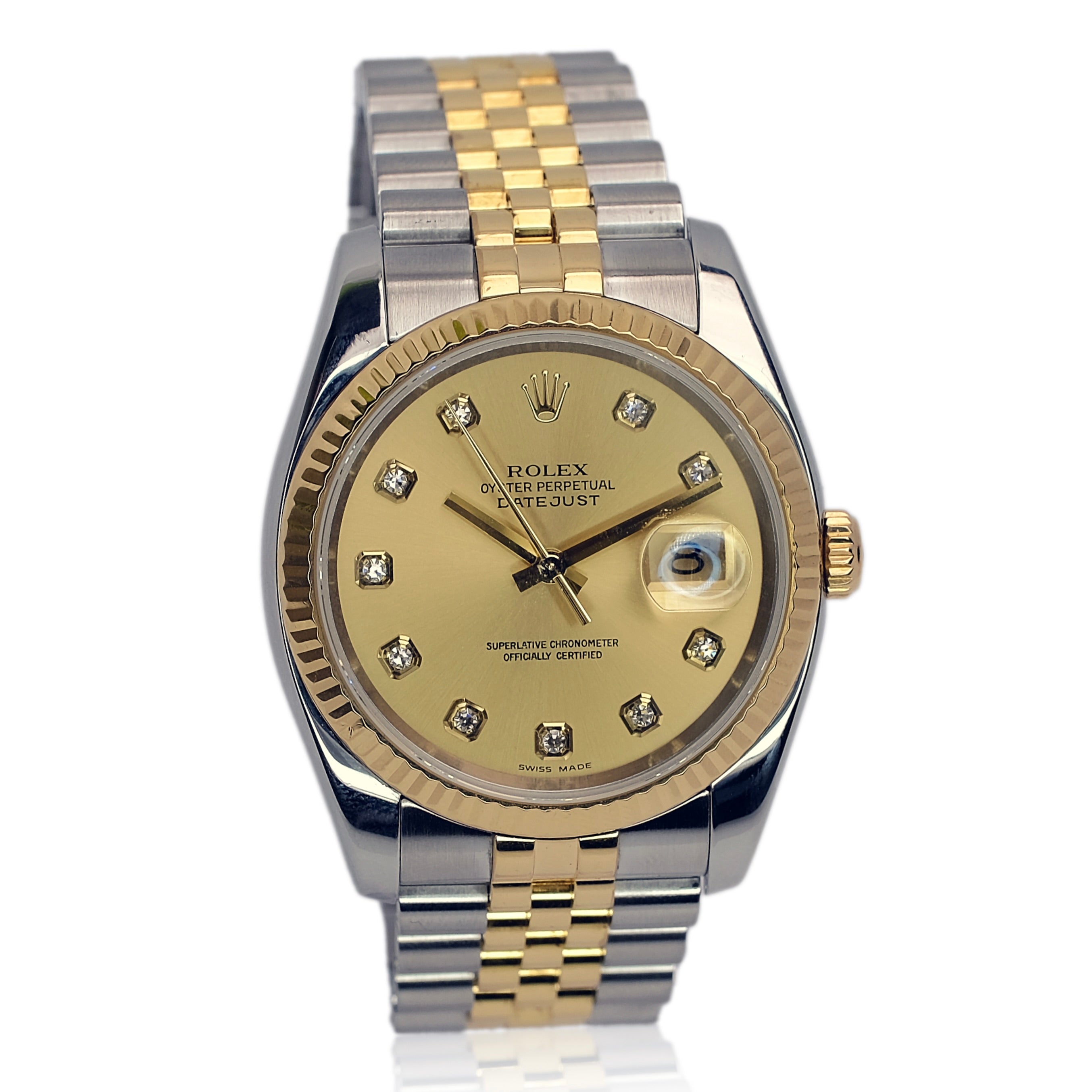 Rolex Datejust Champagne Dial 18K Gold & Steel Jubilee 116233 Box&Paper - Luxuriant Concierge