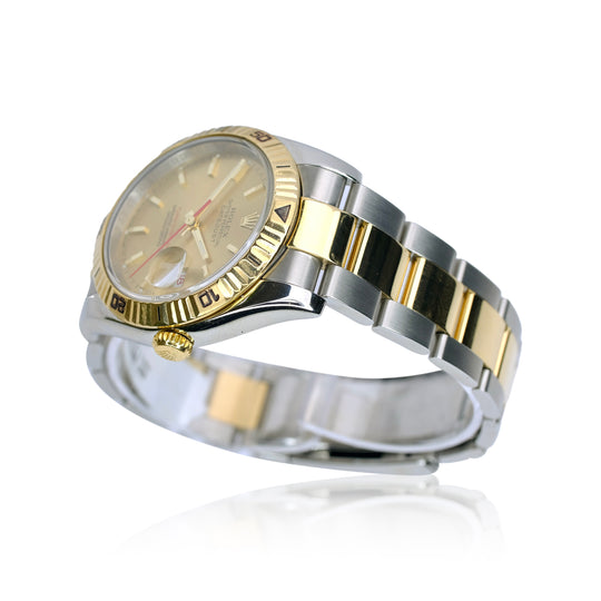 Rolex Datejust Champagne Index Dial 18K Gold & Steel Oyster YR-2005 116263 - Luxuriant Concierge