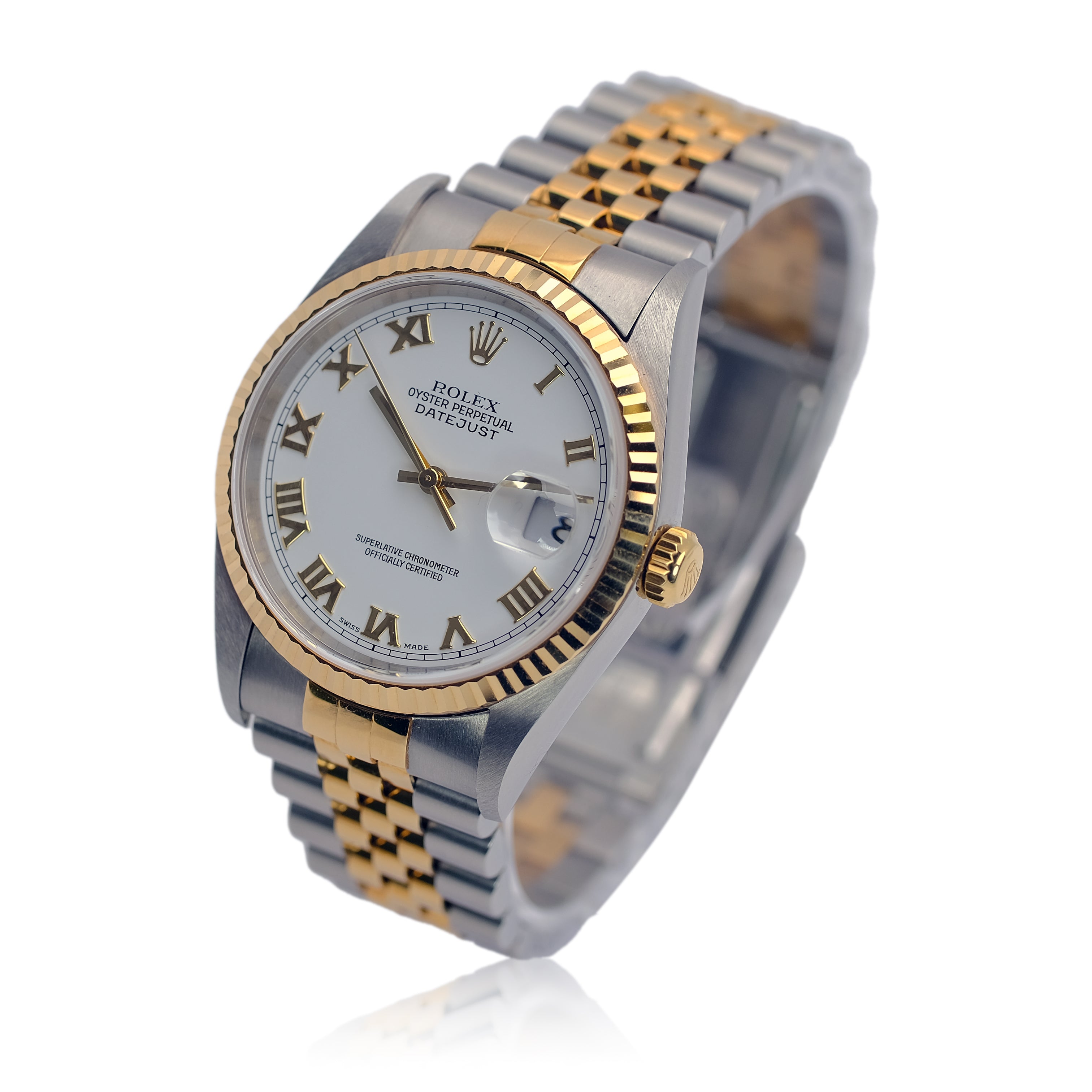 Rolex Datejust White Roman Jubilee w/ Hologram YR- 2000 16233 - Luxuriant Concierge