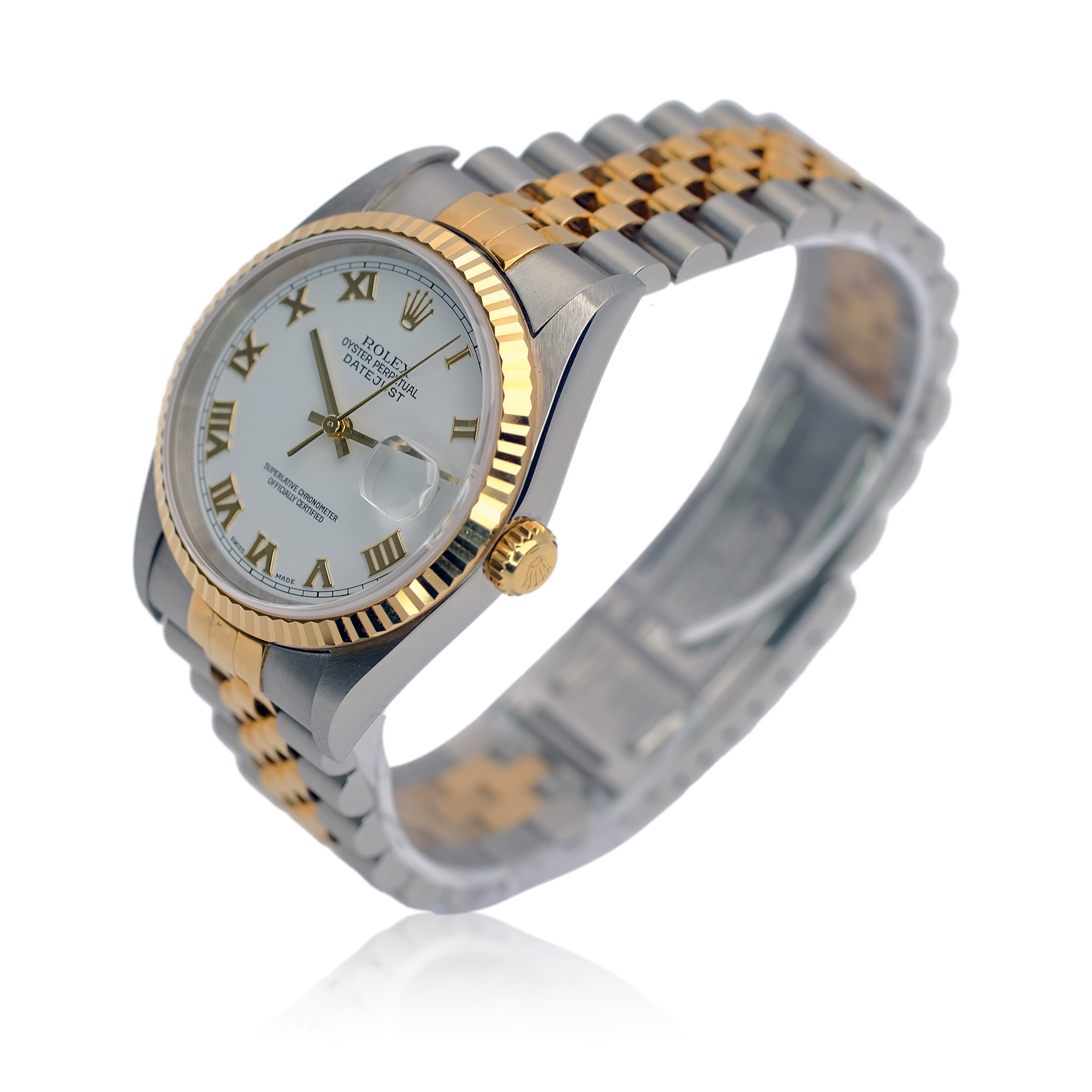 Rolex Datejust White Roman Jubilee w/ Hologram YR- 2000 16233 - Luxuriant Concierge