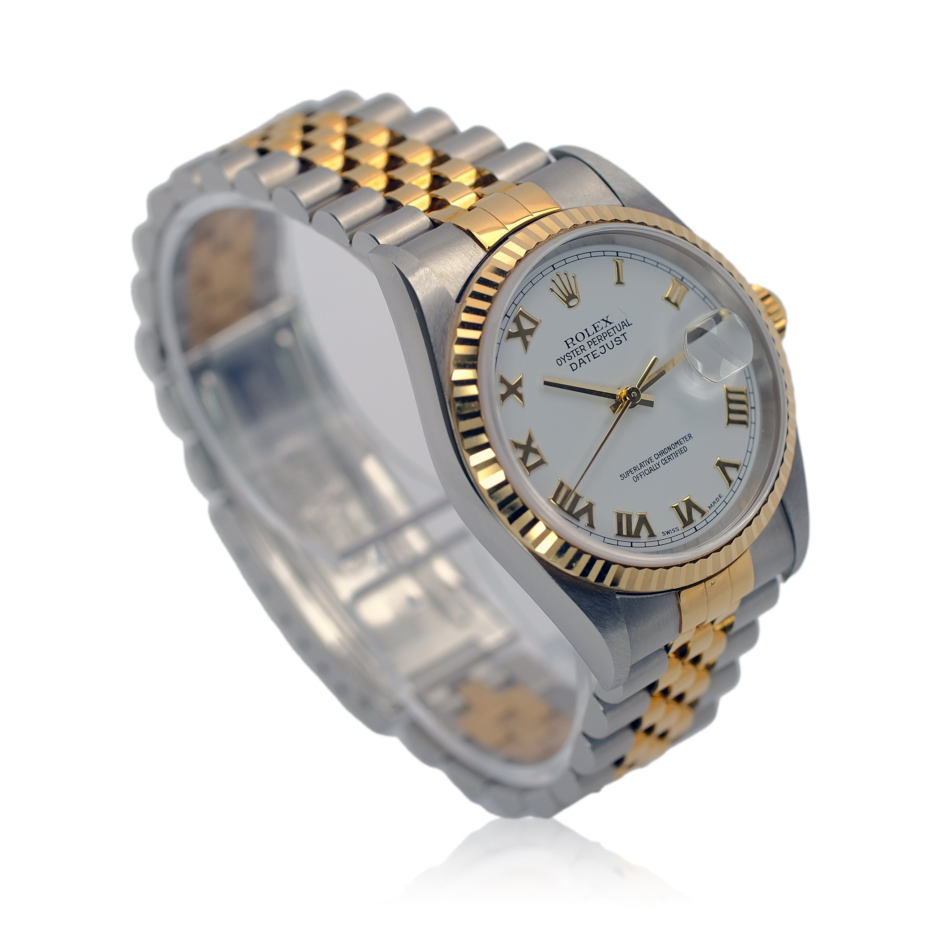 Rolex Datejust White Roman Jubilee w/ Hologram YR- 2000 16233 - Luxuriant Concierge