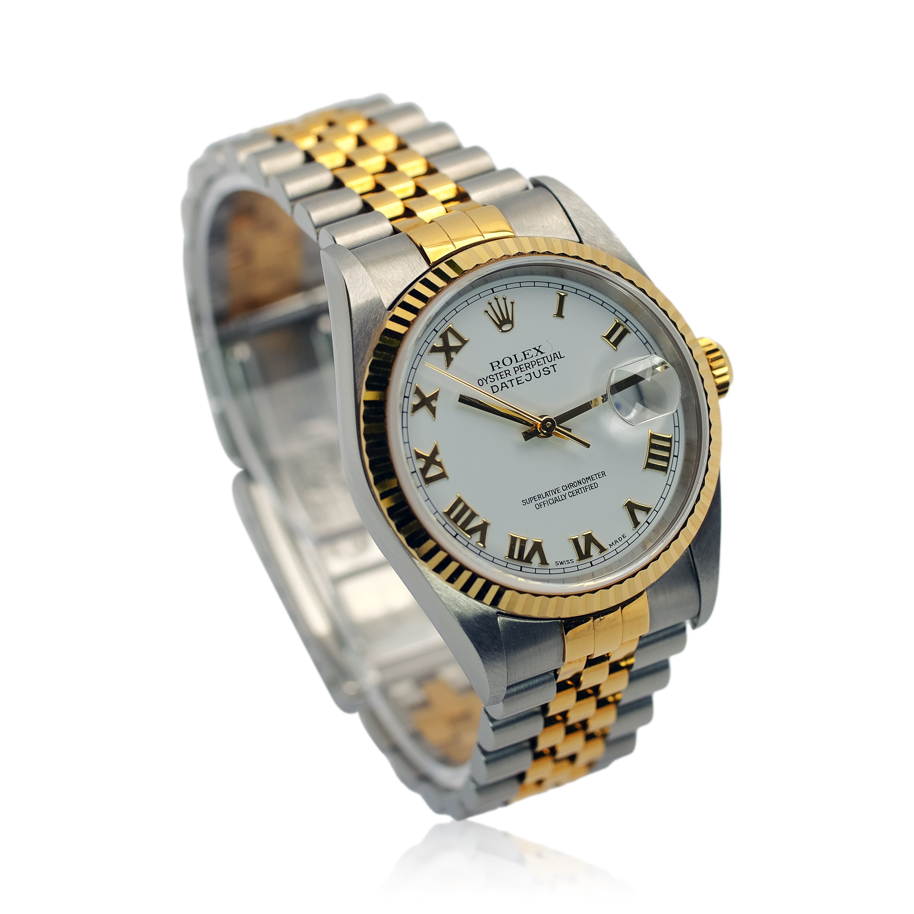 Rolex Datejust White Roman Jubilee w/ Hologram YR- 2000 16233 - Luxuriant Concierge