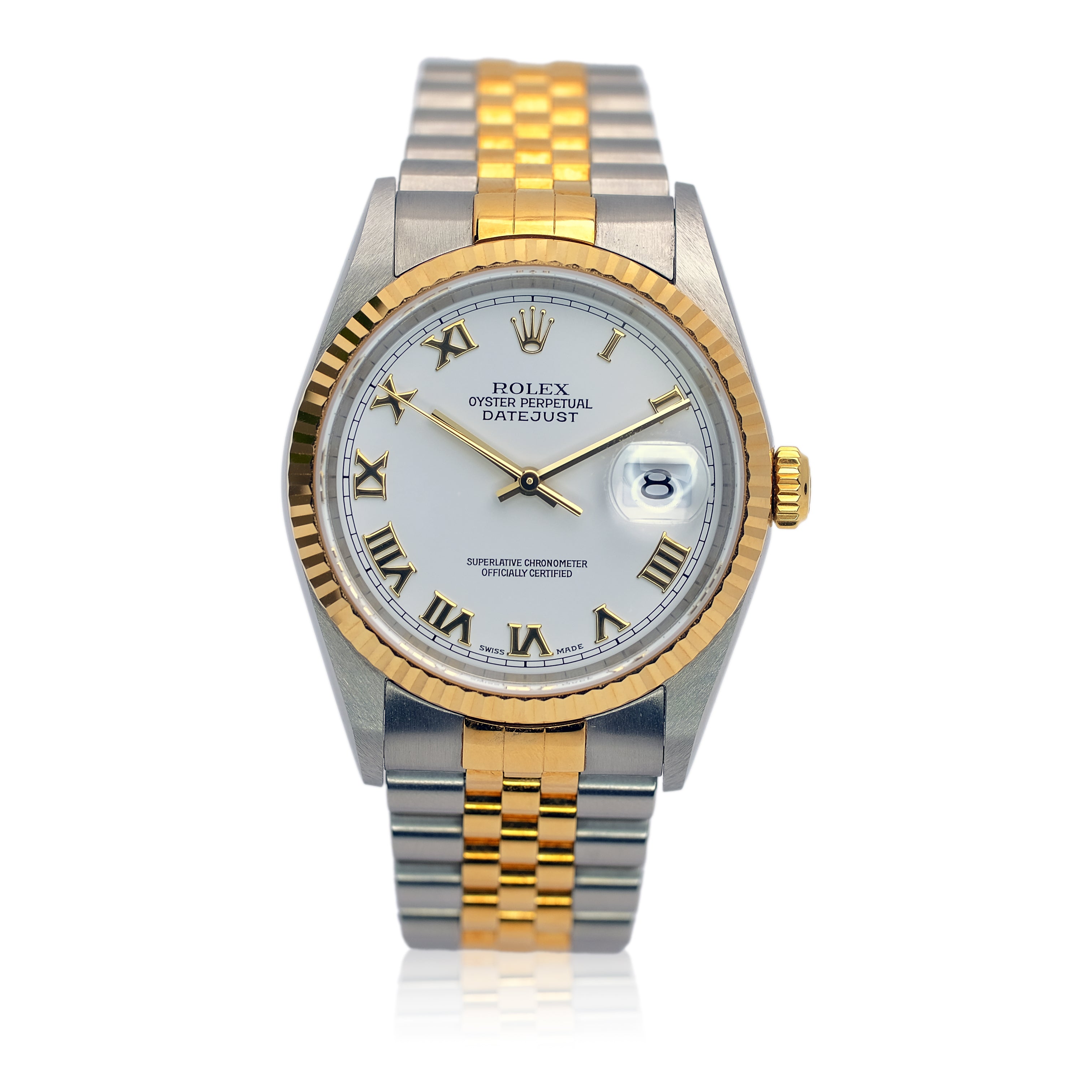 Rolex Datejust White Roman Jubilee w/ Hologram YR- 2000 16233 - Luxuriant Concierge