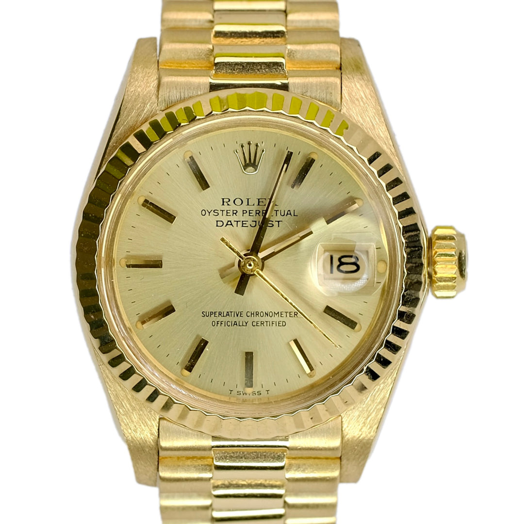 Rolex Datejust Champagne Index President Band 6917 - Luxuriant Concierge