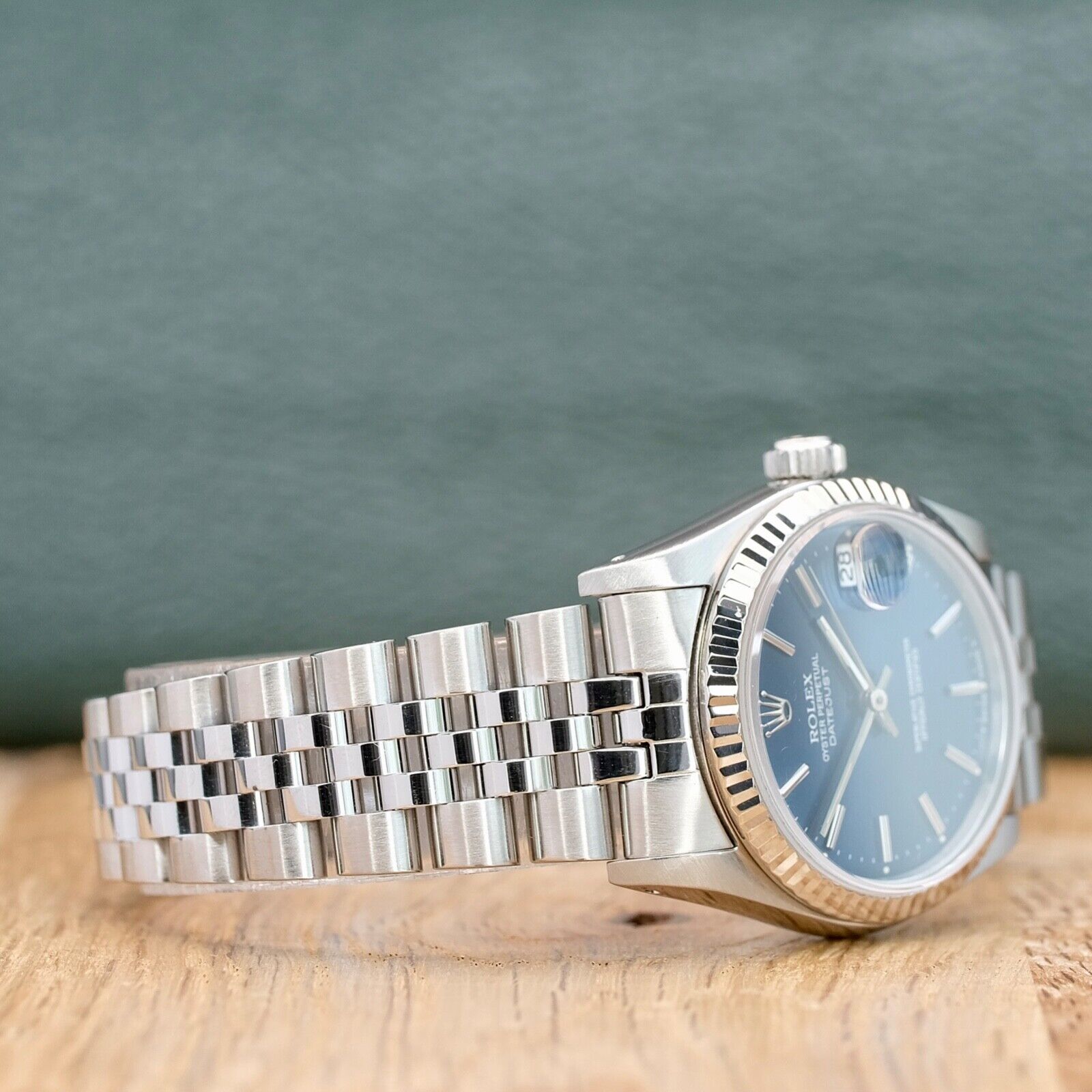 Rolex Datejust Mid-Size Blue Index Dial Jubilee Band Watch 68274 - Luxuriant Concierge