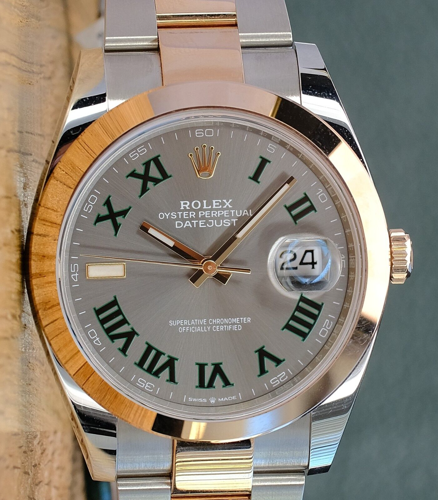 Rolex  Datejust II Wimbledon Grey Roman Dial Oyster Band 126301 - Luxuriant Concierge