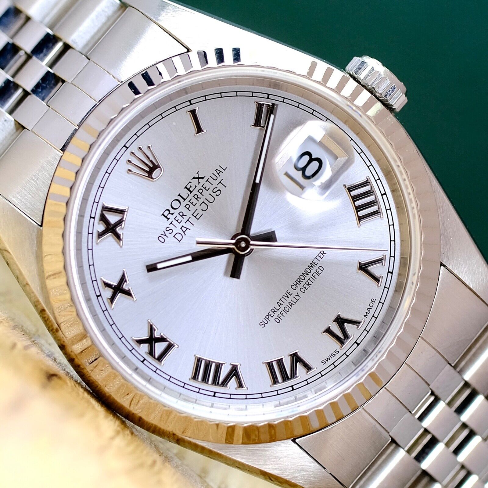 Rolex Datejust Silver Roman Dial Jubilee Band 16234 - Luxuriant Concierge