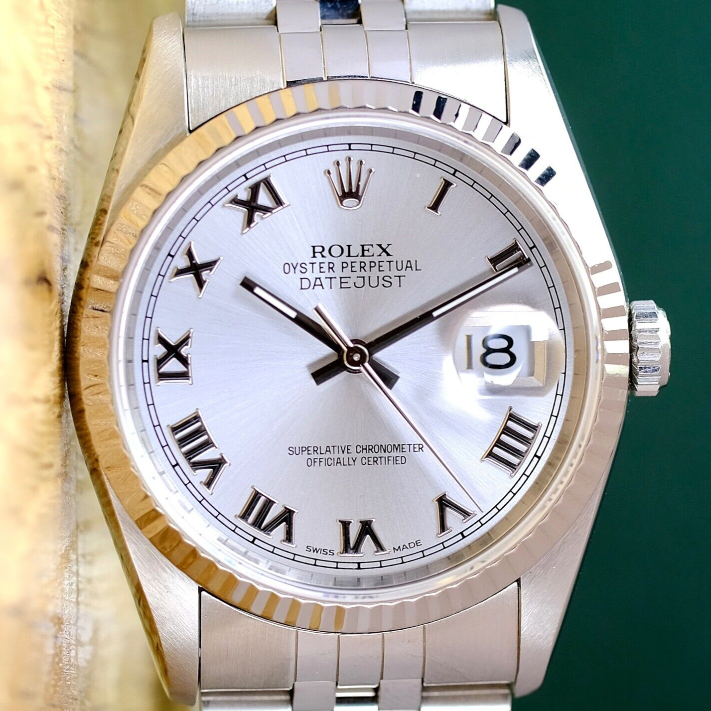 Rolex Datejust Silver Roman Dial Jubilee Band 16234 - Luxuriant Concierge