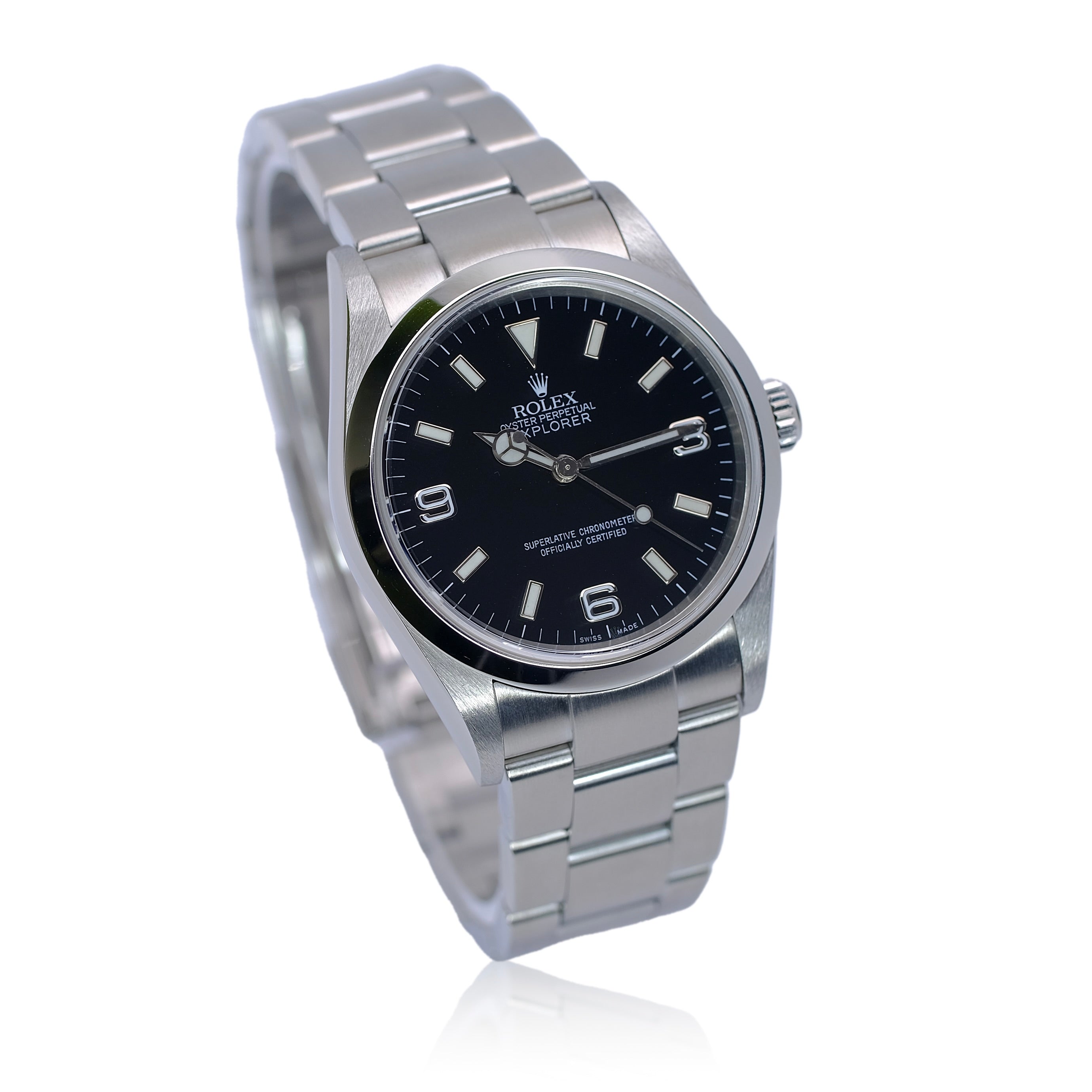 Rolex Explorer Black Dial Oyster Band Watch 114270 YR-2005 - Luxuriant Concierge