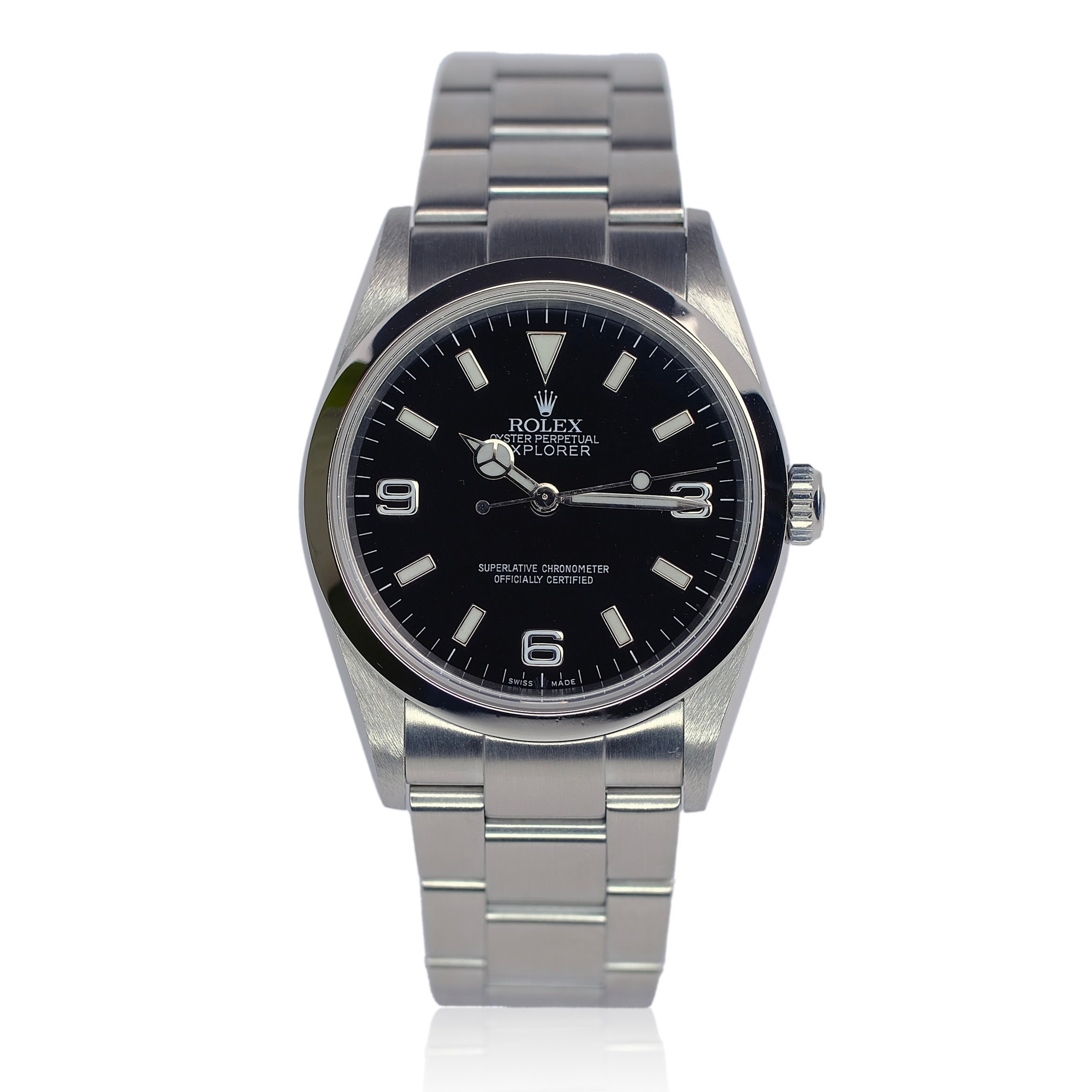 Rolex Explorer Black Dial Oyster Band Watch 114270 YR-2001 - Luxuriant Concierge