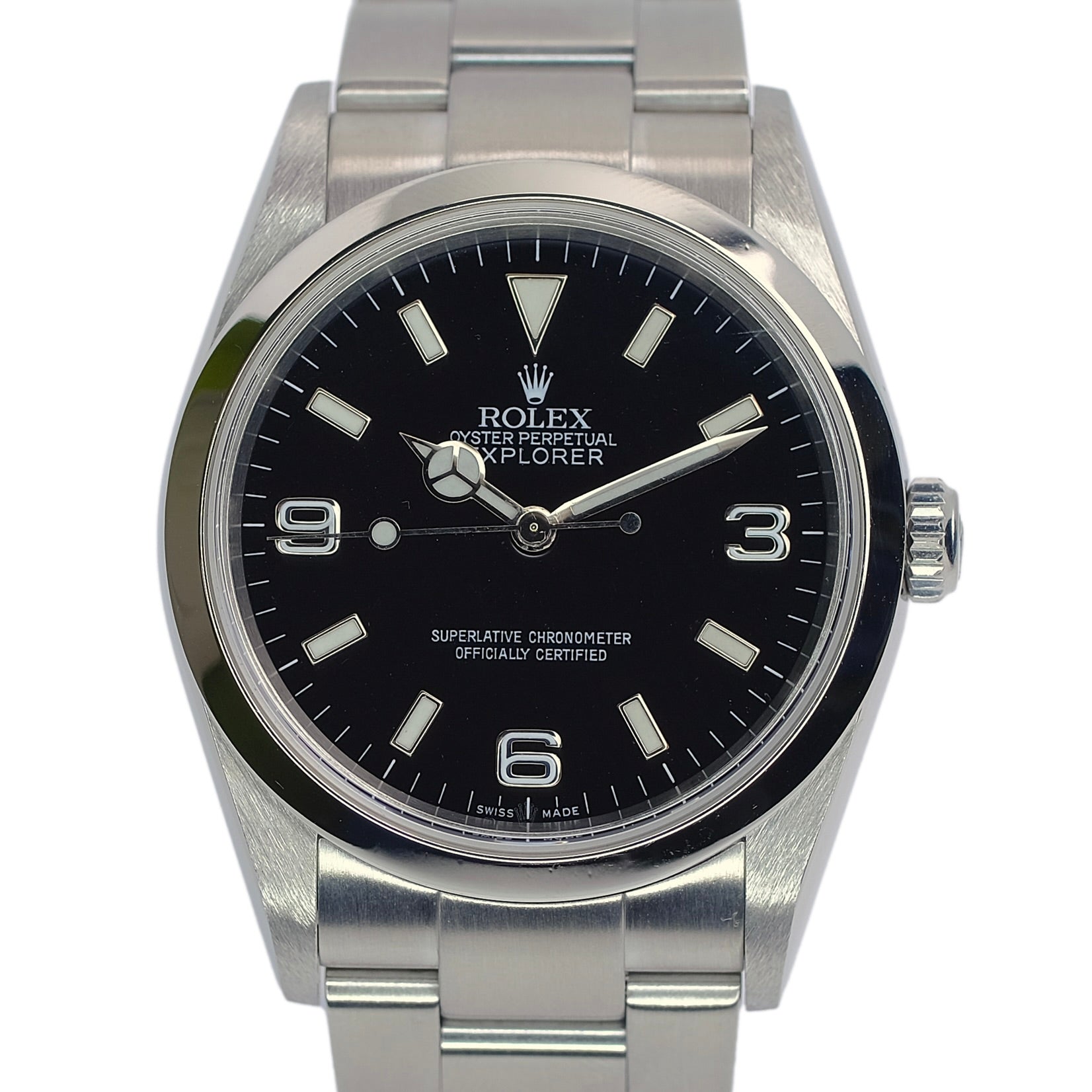 Rolex Explorer Black Dial Oyster Band Watch 114270 YR-2001 - Luxuriant Concierge