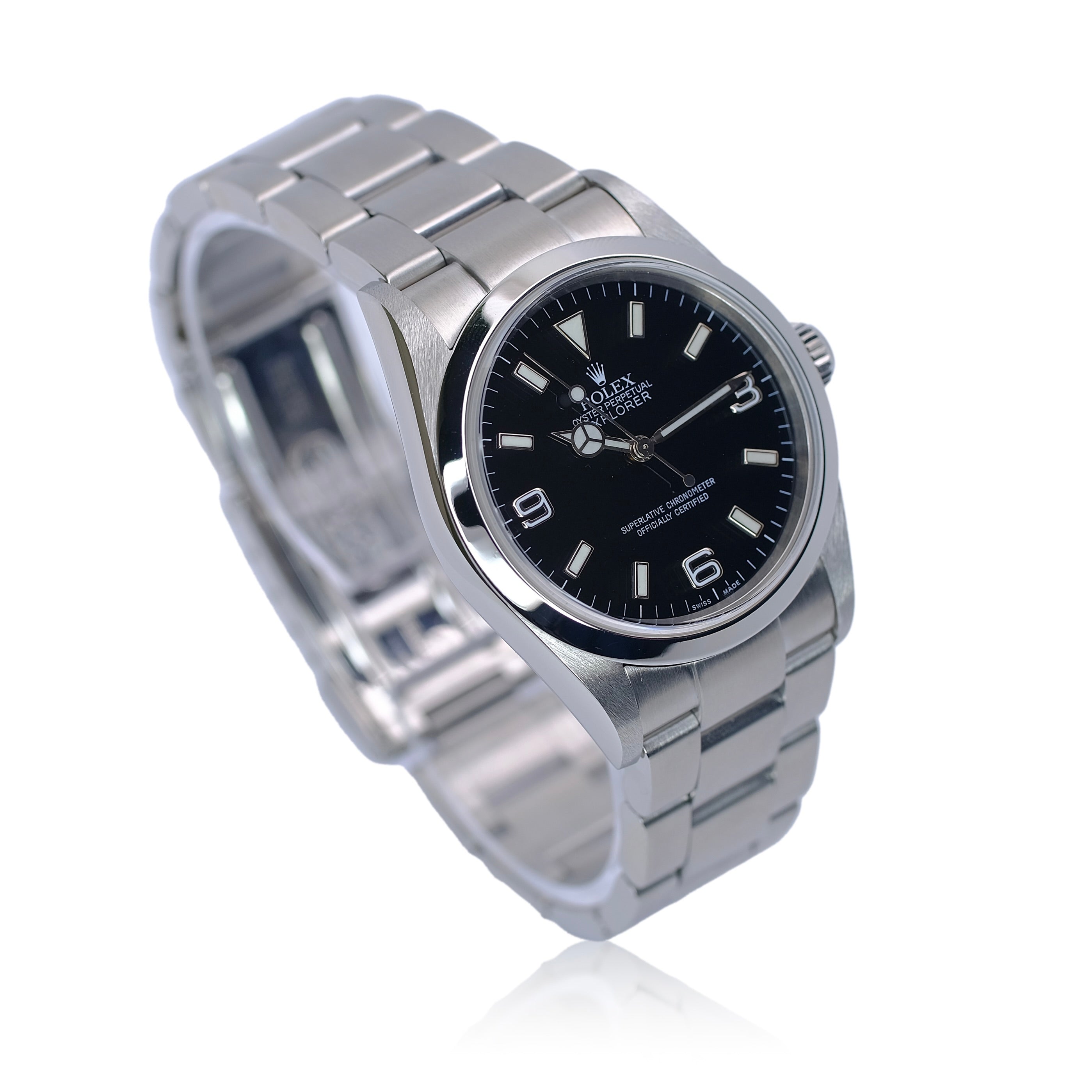 Rolex Explorer Black Dial Oyster Band Watch 114270 YR-2005 - Luxuriant Concierge