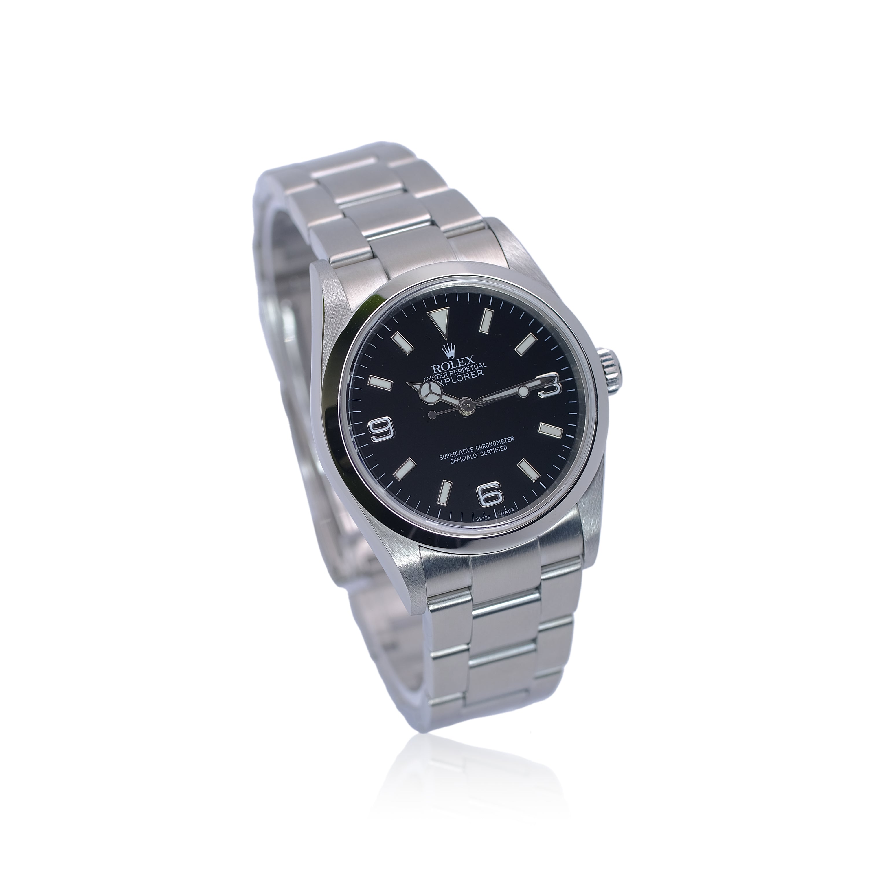 Rolex Explorer Black Dial Oyster Band Watch 114270 YR-2007 - Luxuriant Concierge