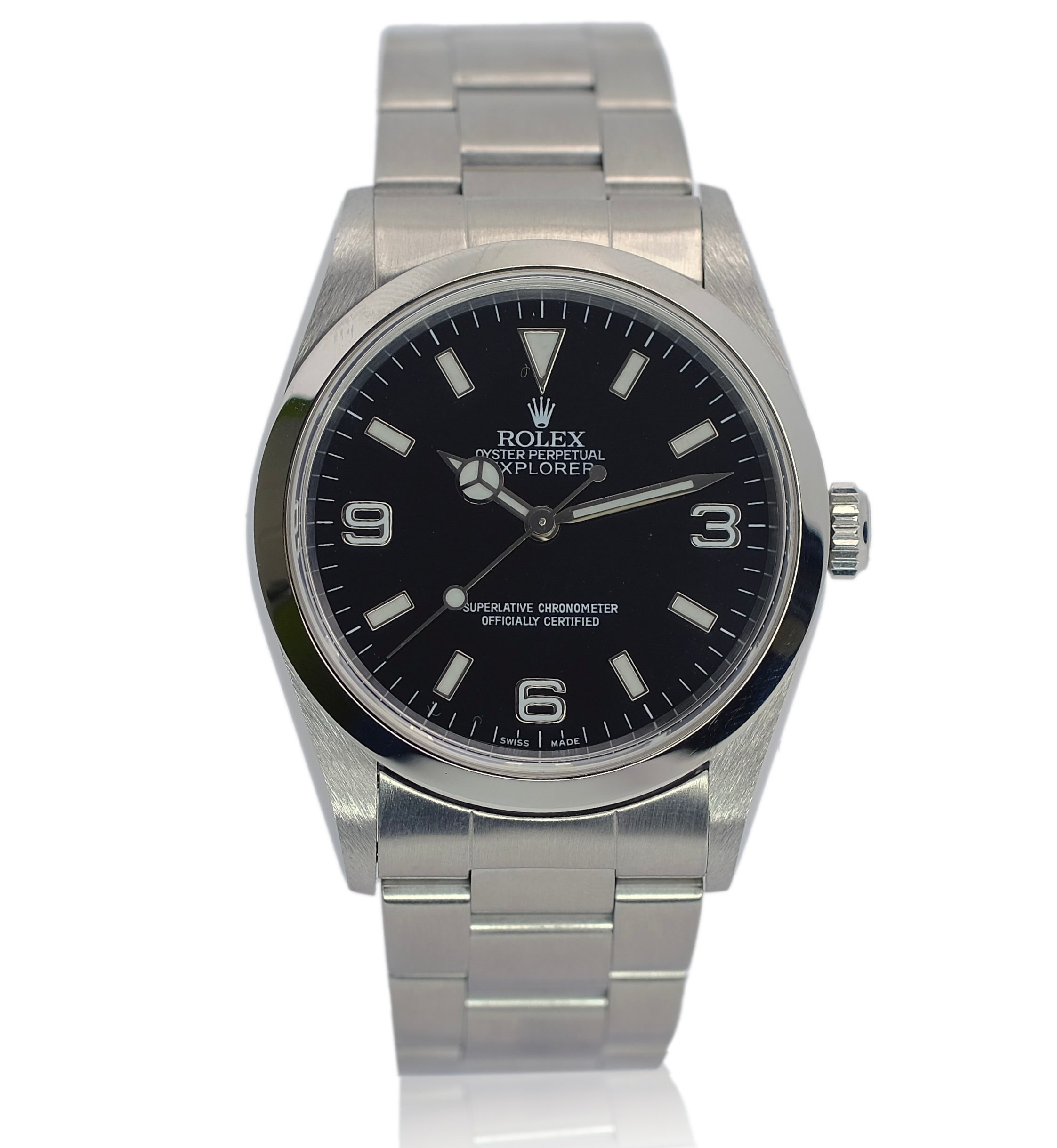 Rolex Explorer Black Dial Oyster Band Watch 114270 YR-2006 BOX & PAPER - Luxuriant Concierge