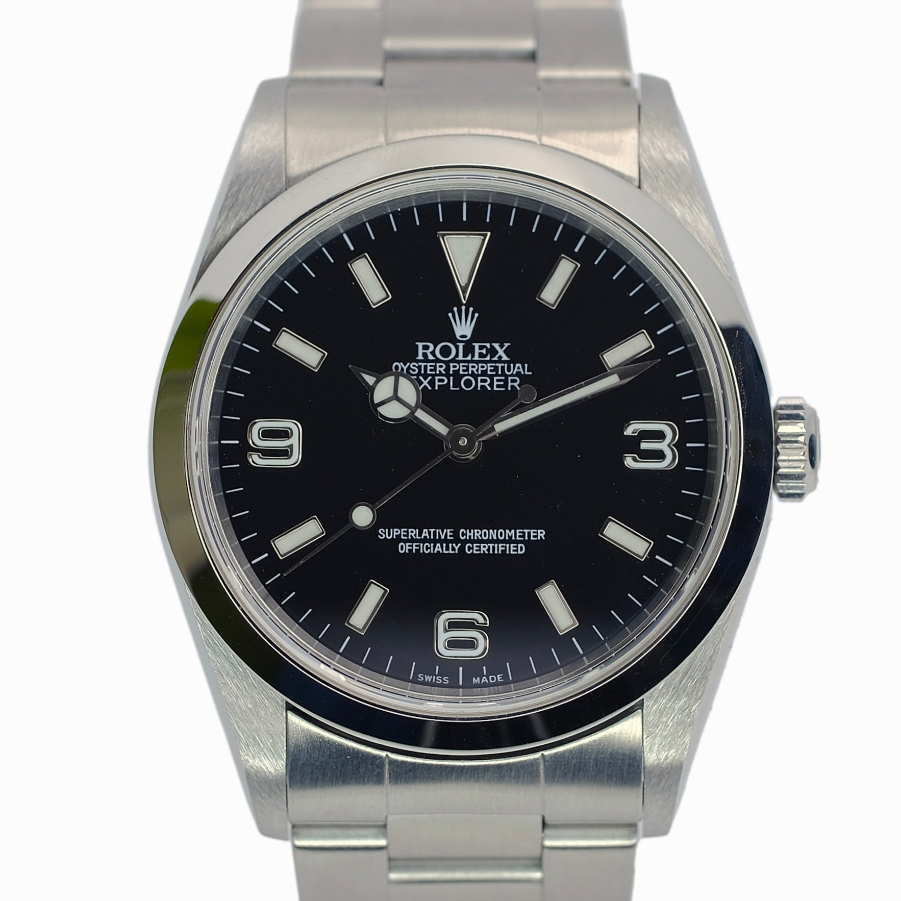 Rolex Explorer Black Dial Oyster Band Watch 114270 YR-2006 BOX & PAPER - Luxuriant Concierge