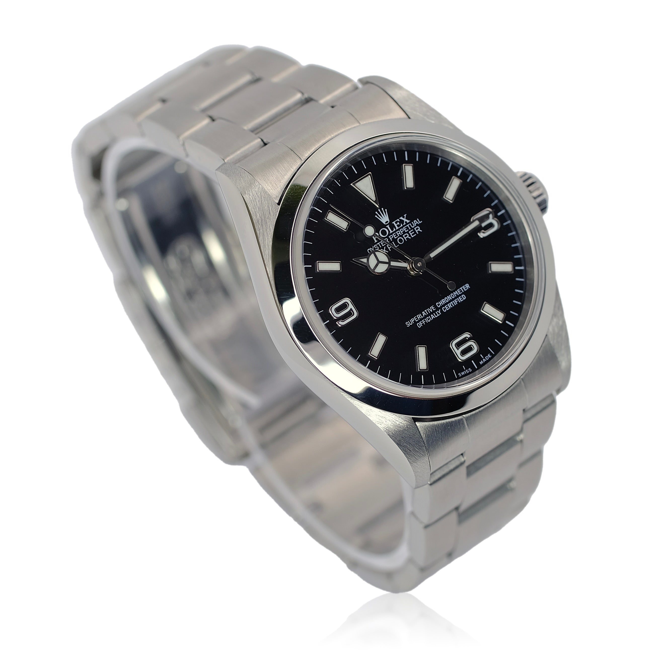 Rolex Explorer Black Dial Oyster Band Watch 114270 YR-2006 BOX & PAPER - Luxuriant Concierge