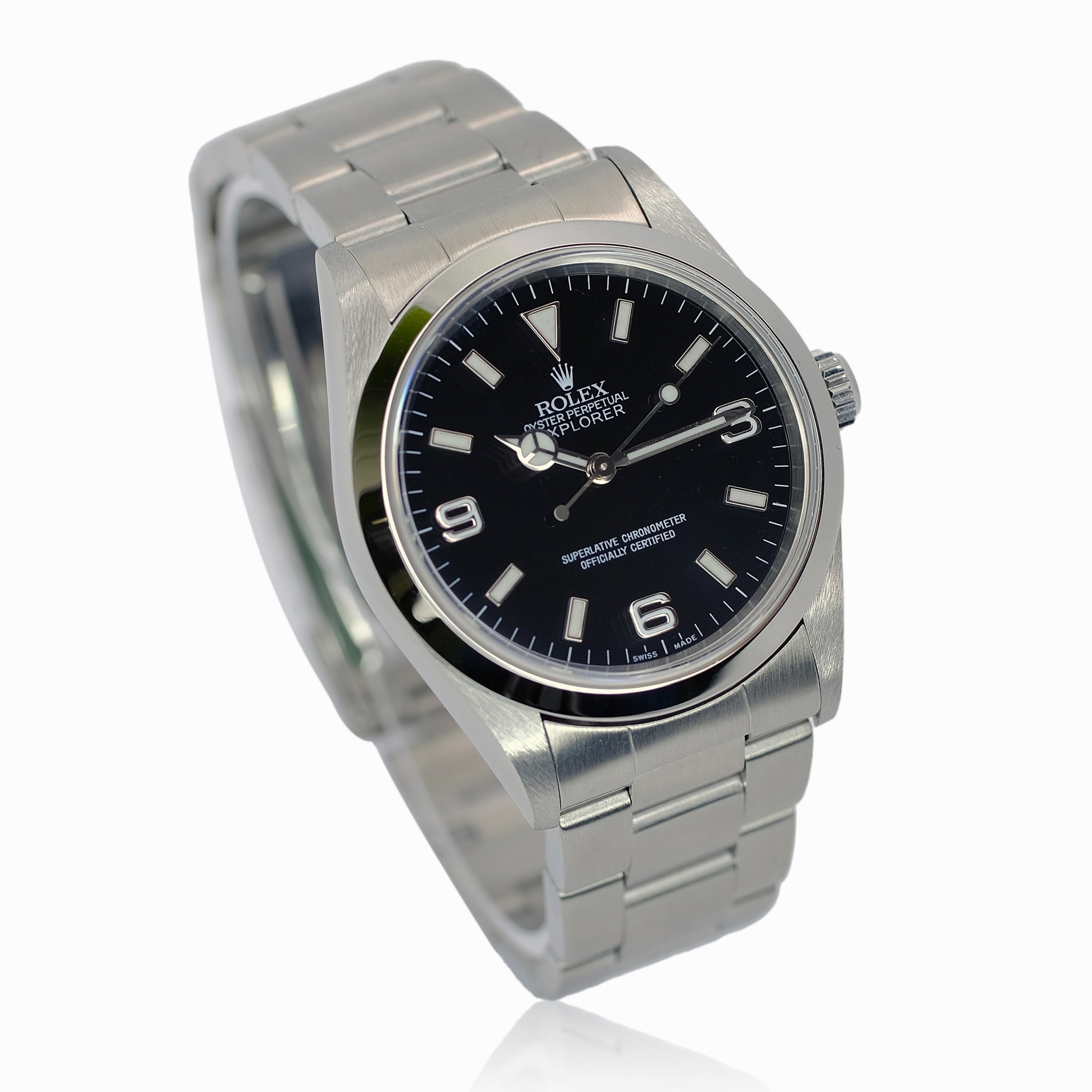 Rolex Explorer Black Dial Oyster Band Watch 114270 YR-2006 BOX & PAPER - Luxuriant Concierge